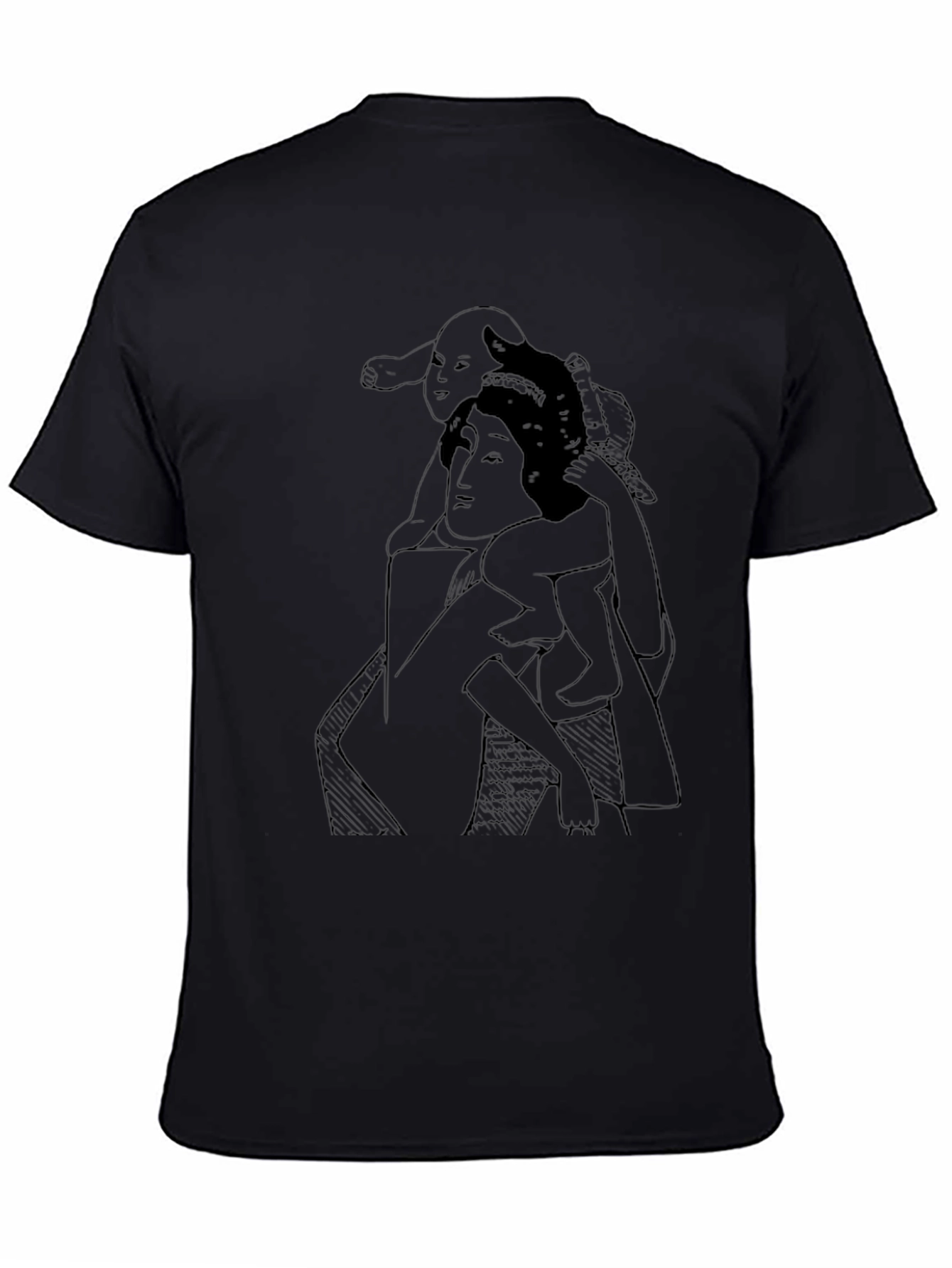 Artistic Mother & Child Graphic T-Shirt