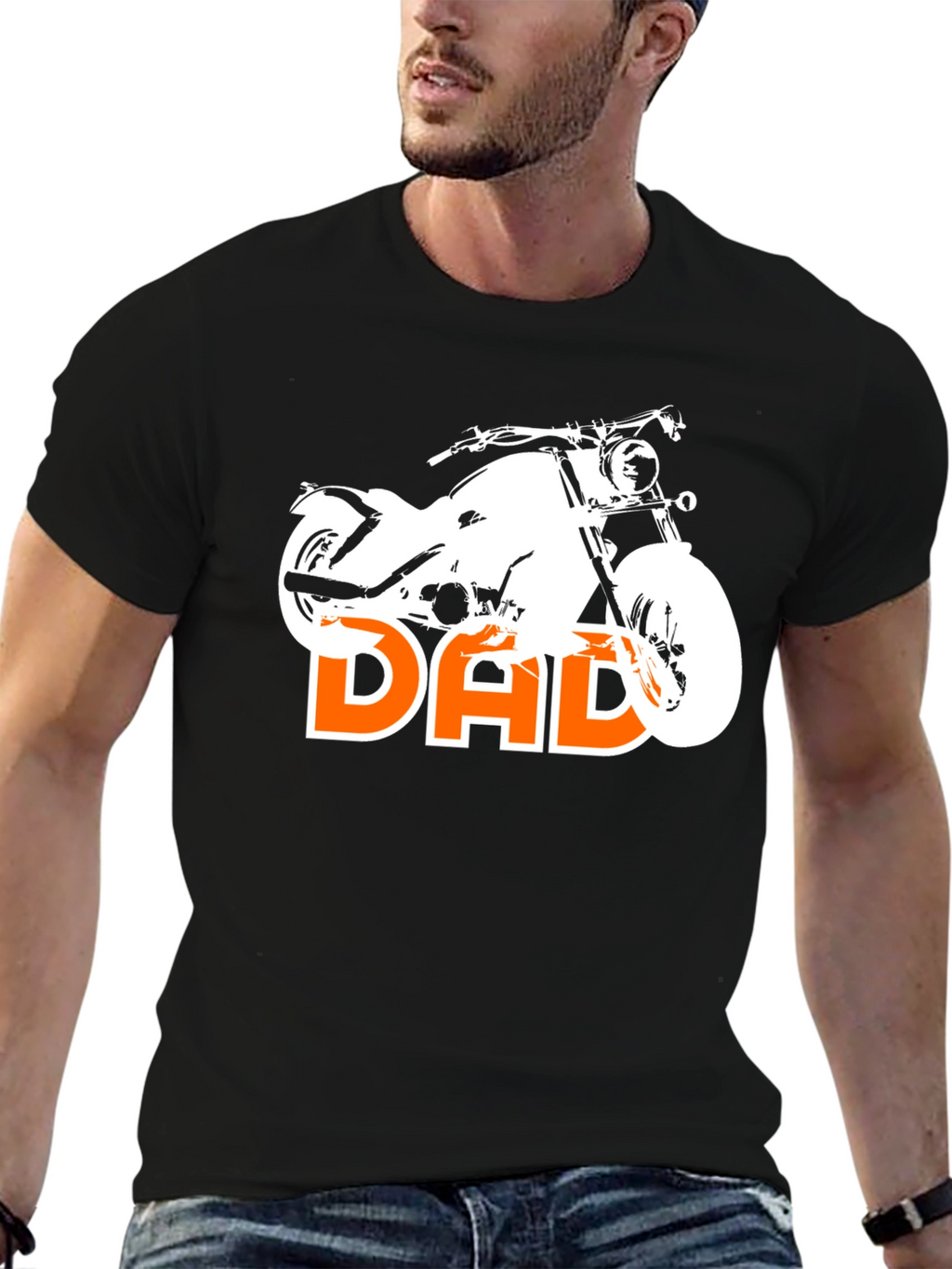 Motorcycle Dad T-Shirt - Cool Biker Design