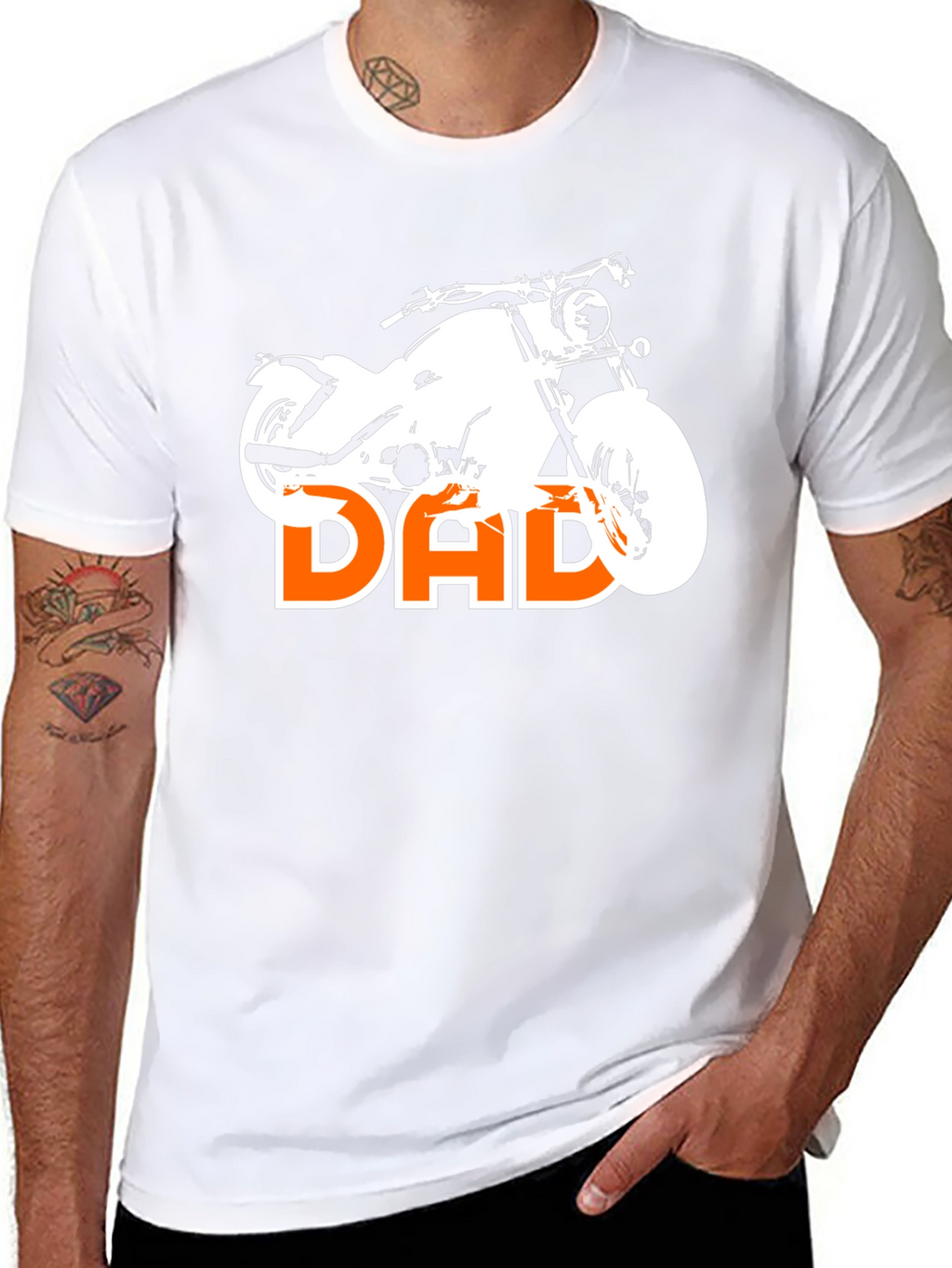 Motorcycle Dad T-Shirt - Cool Biker Design
