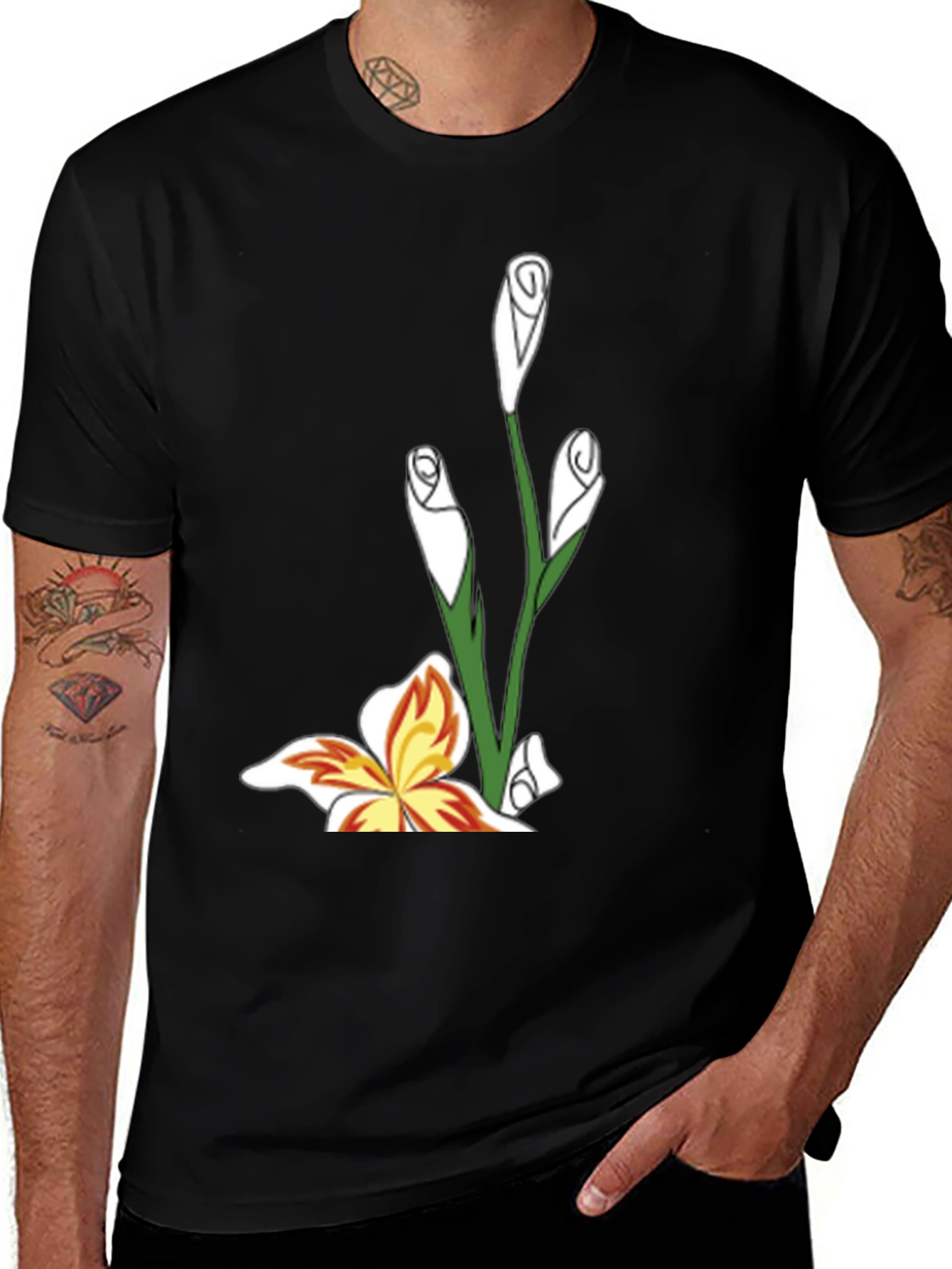 Floral Butterfly Graphic Tee - Stylish and Unique
