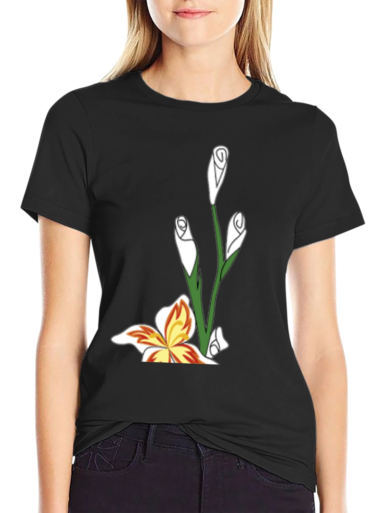 Floral Butterfly Graphic Tee - Stylish and Unique