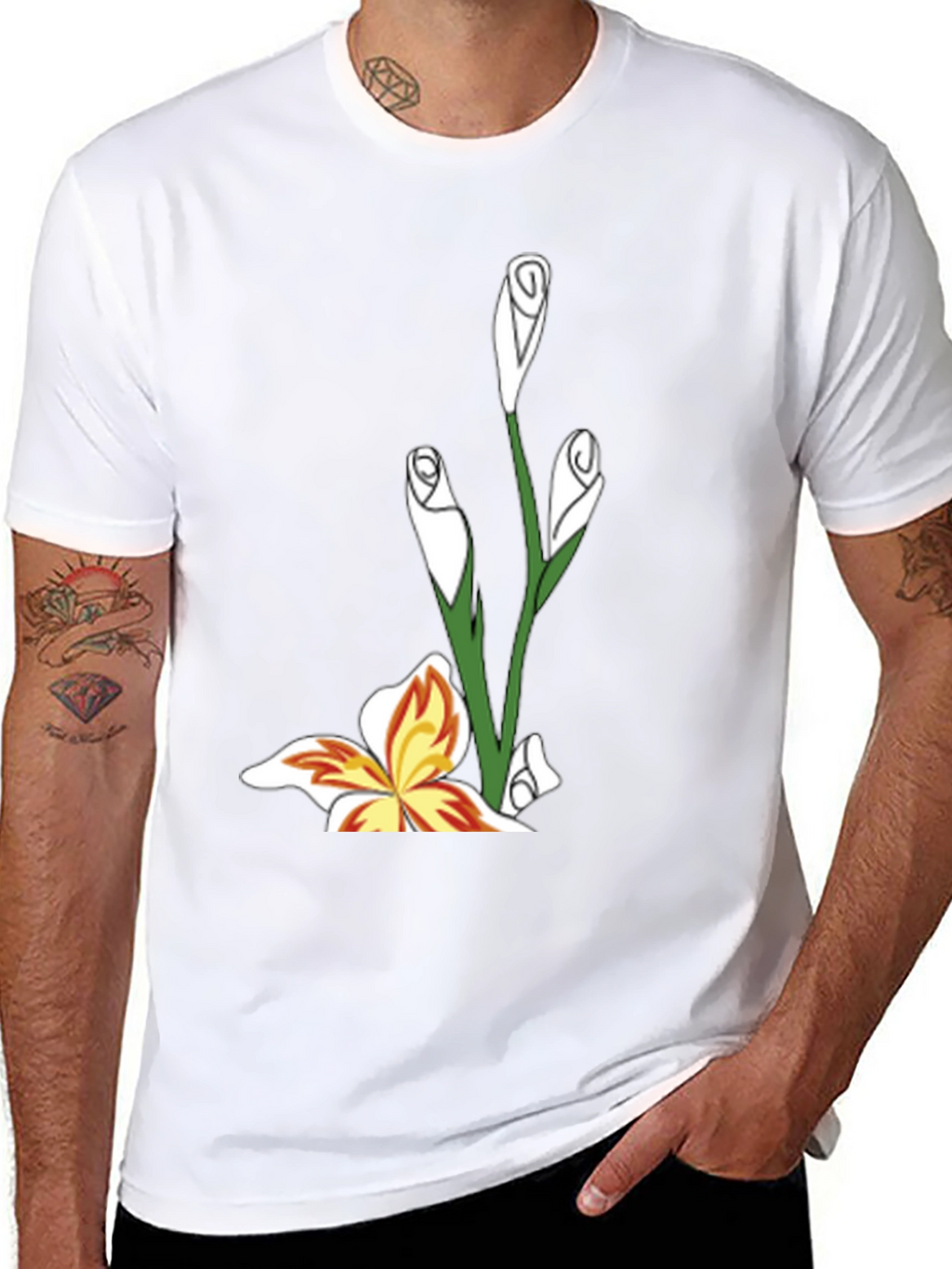 Floral Butterfly Graphic Tee - Stylish and Unique