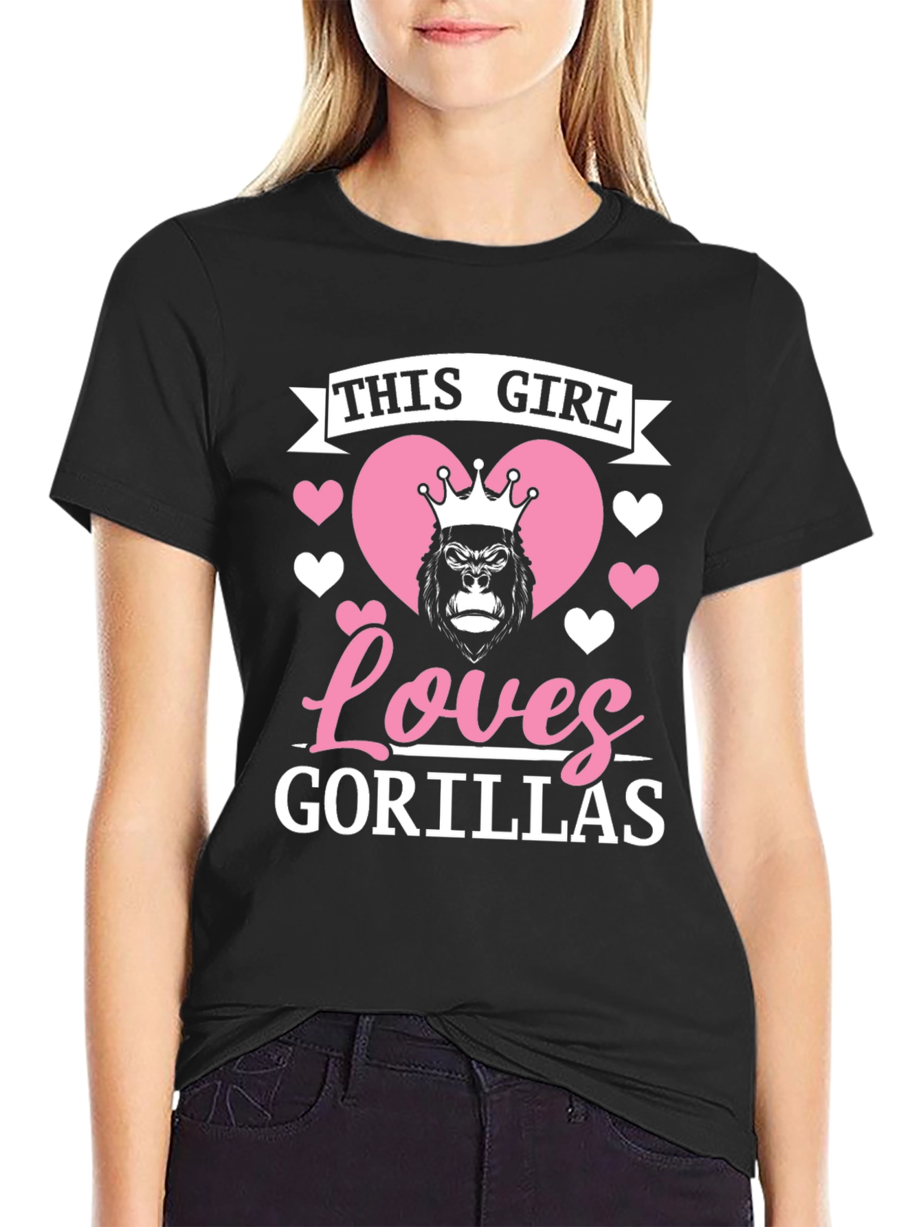 This Girl Loves Gorillas T-Shirt - Fun Graphic Tee