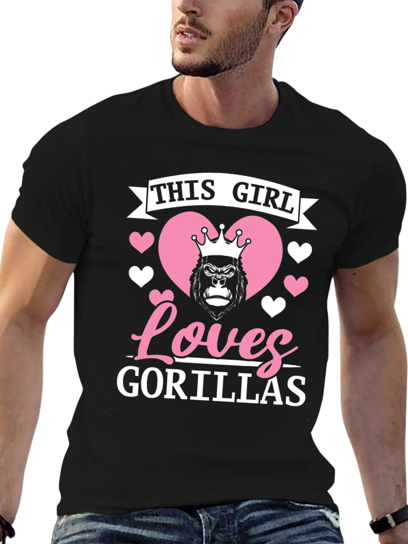 This Girl Loves Gorillas T-Shirt - Fun Graphic Tee