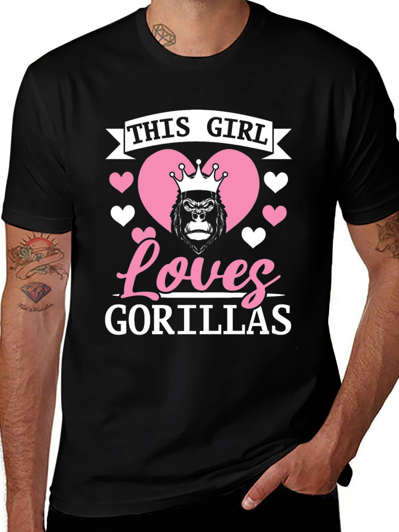 This Girl Loves Gorillas T-Shirt - Fun Graphic Tee