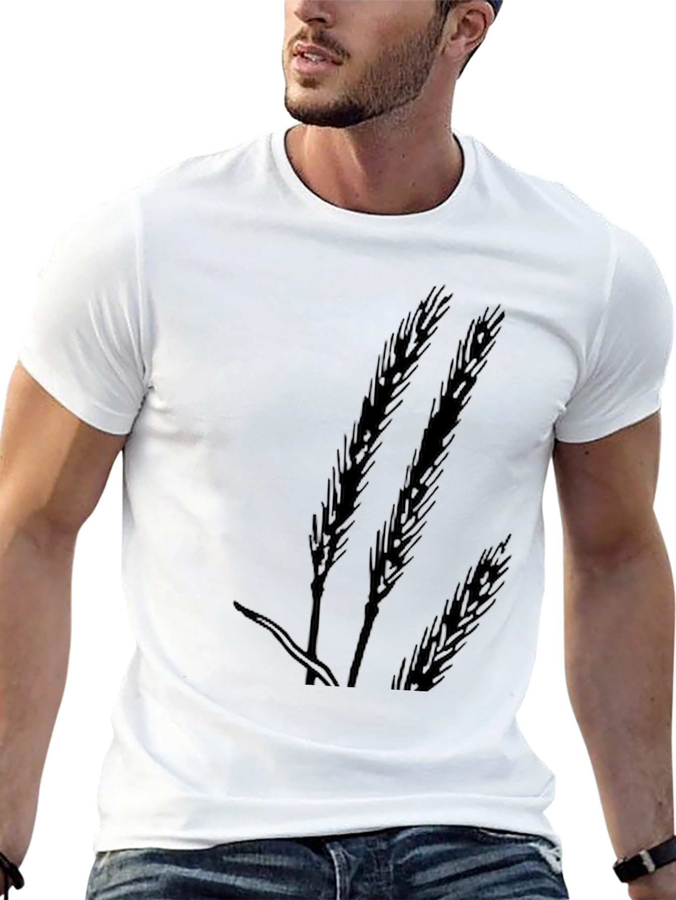 Wheat Silhouette Black T-Shirt