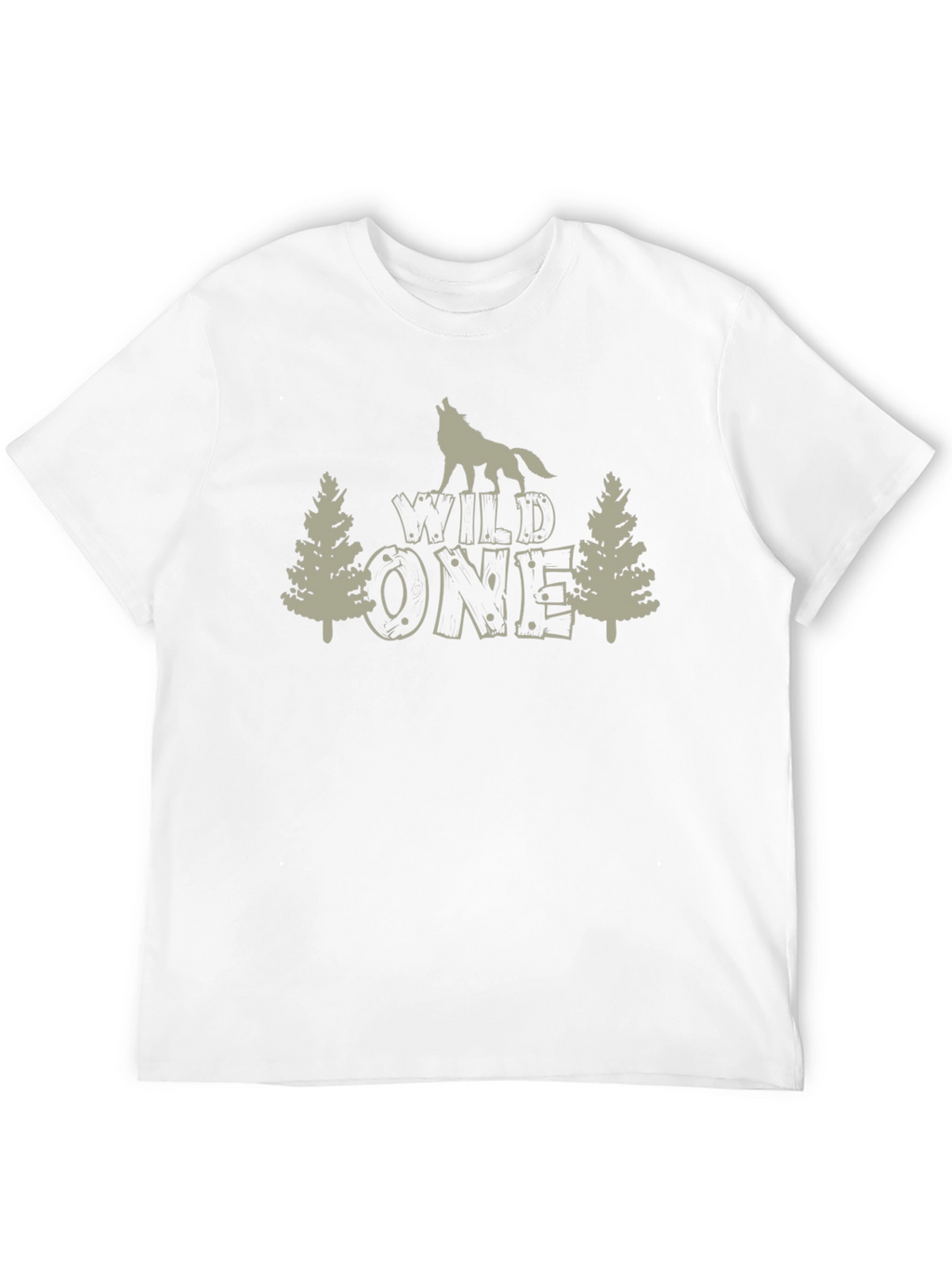 Wild One Wolf Graphic Tee - Black Cotton T-Shirt