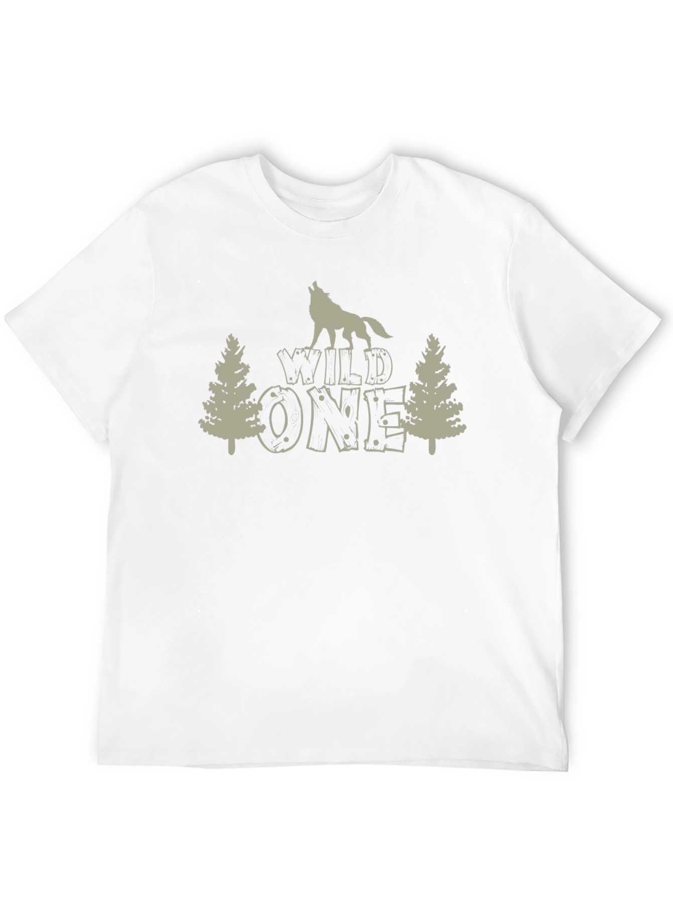 Wild One Wolf Graphic Tee - Black Cotton T-Shirt