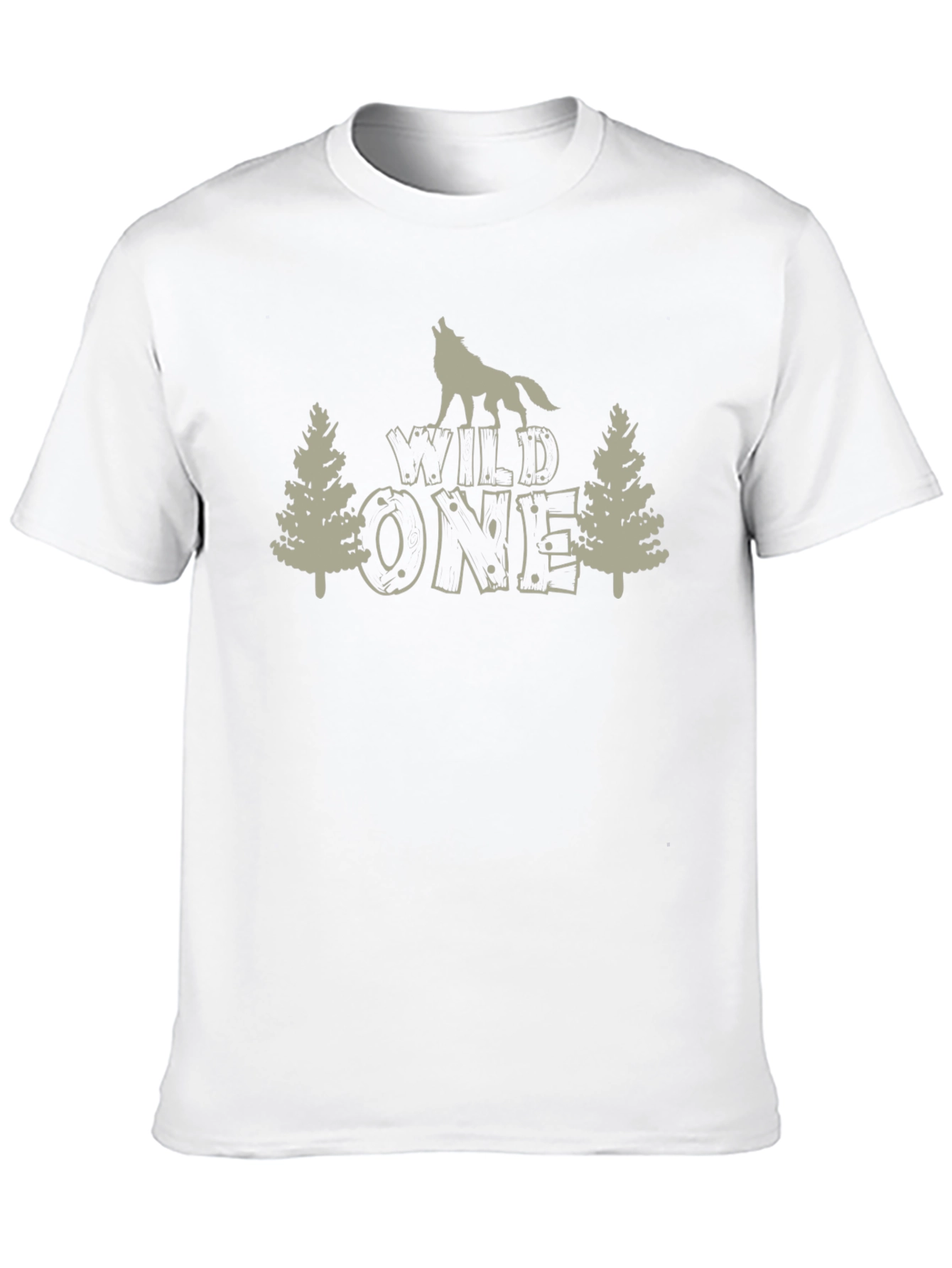 Wild One Wolf Graphic Tee - Black Cotton T-Shirt