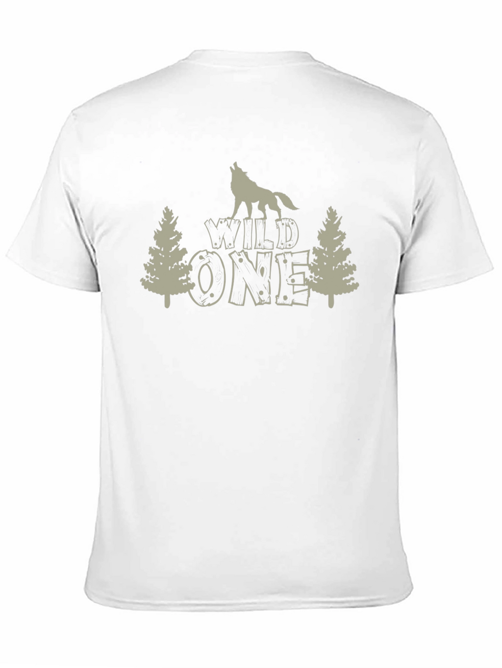 Wild One Wolf Graphic Tee - Black Cotton T-Shirt