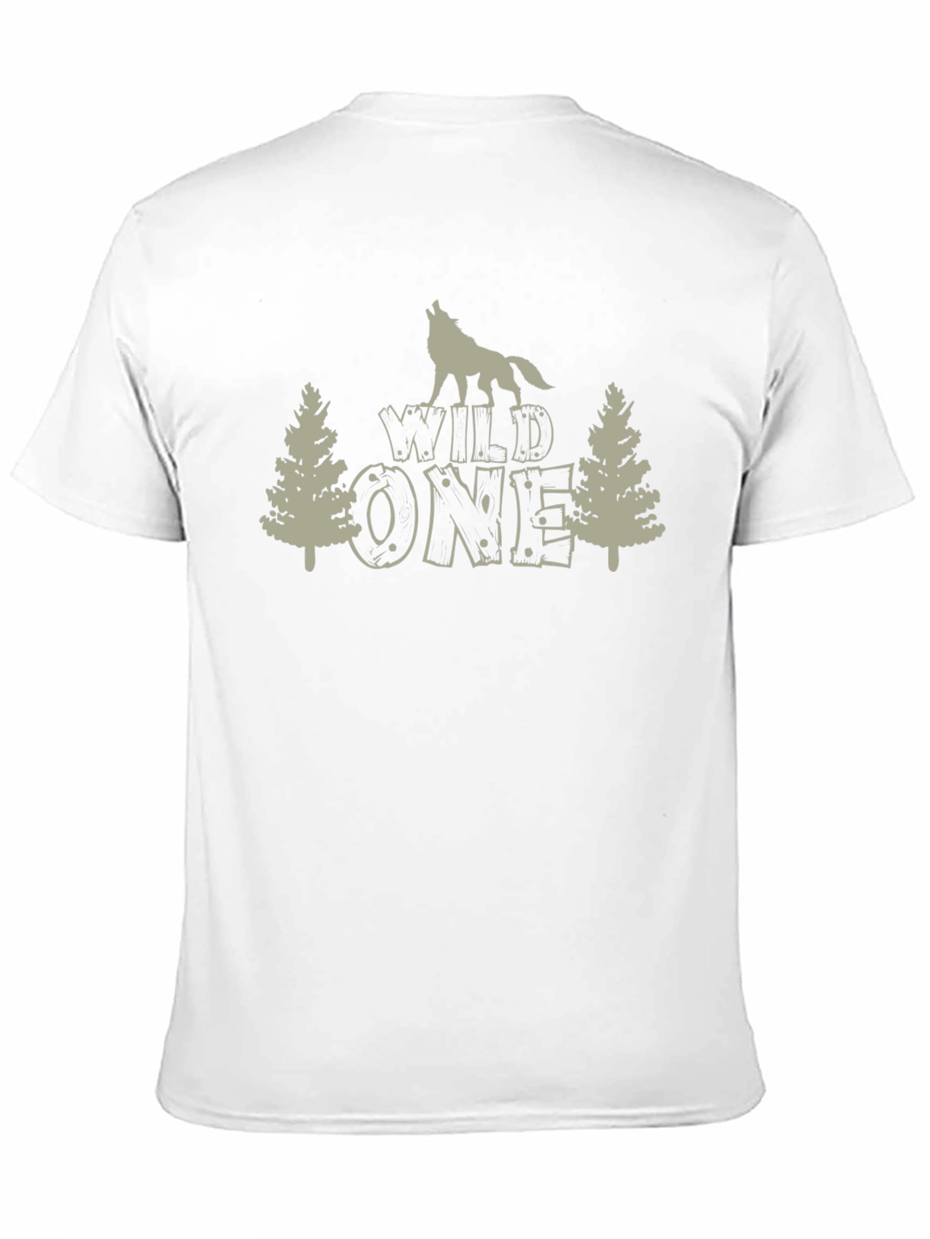 Wild One Wolf Graphic Tee - Black Cotton T-Shirt