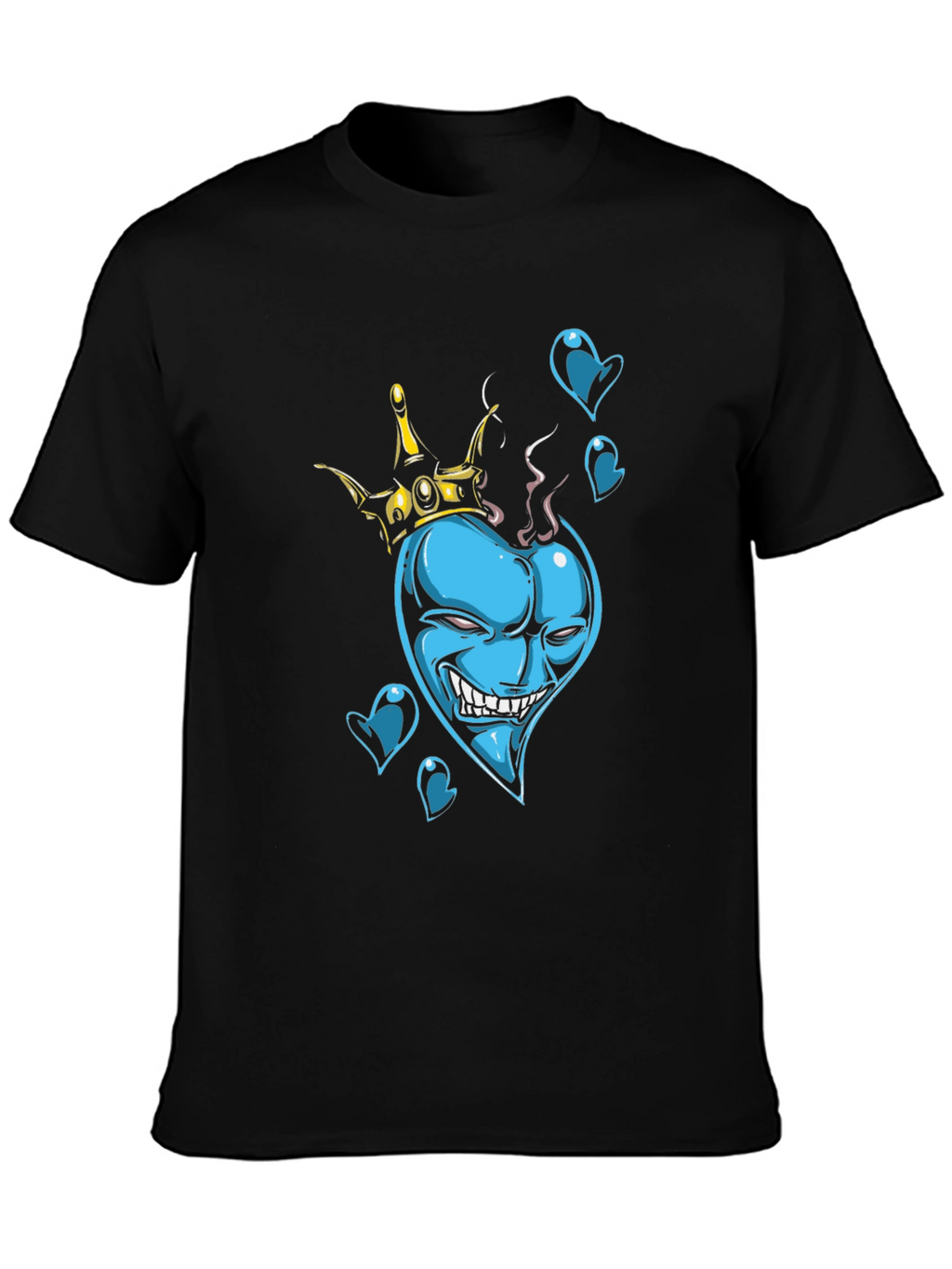 King of Hearts Graphic Black T-Shirt