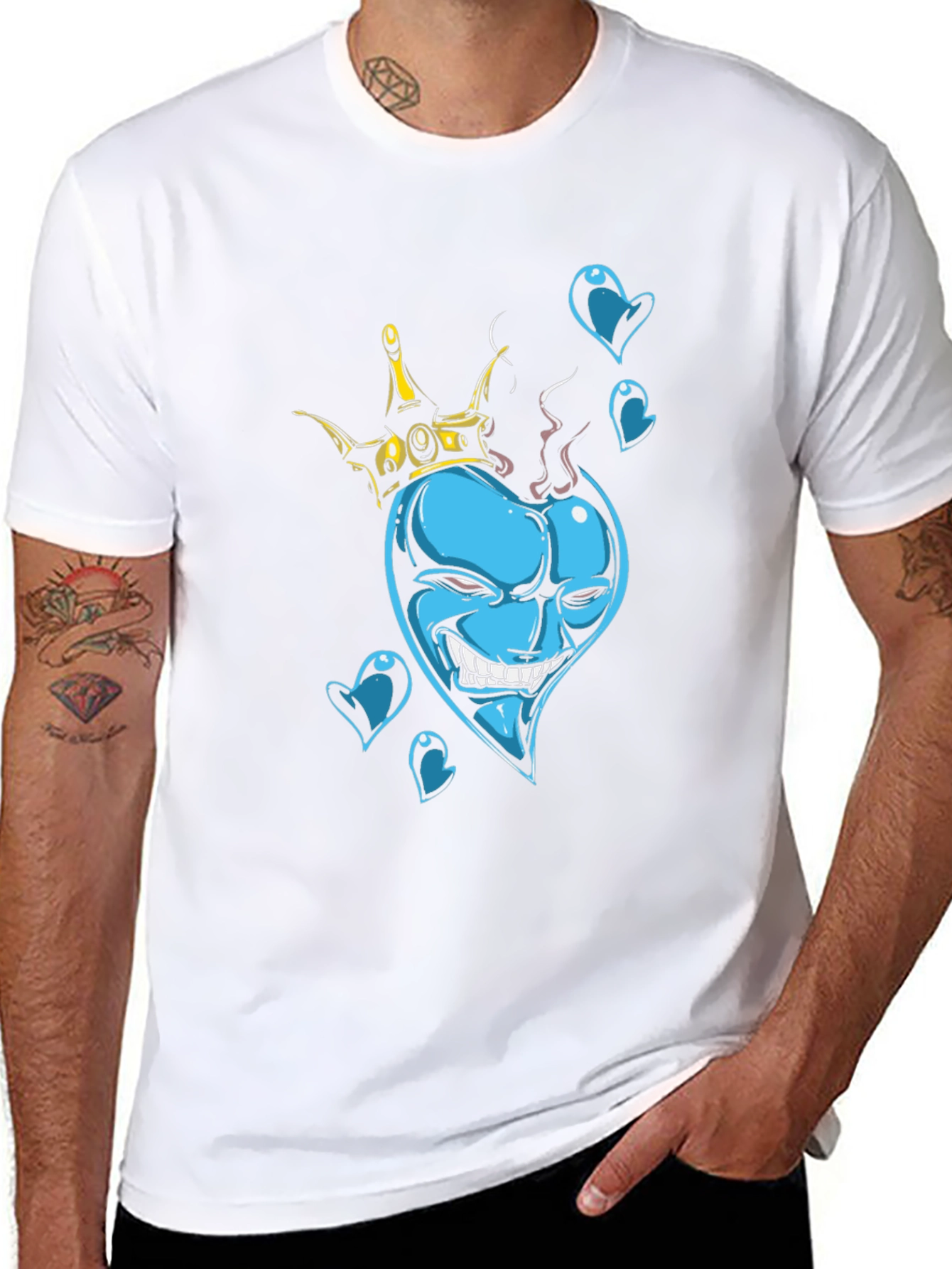 King of Hearts Graphic Black T-Shirt