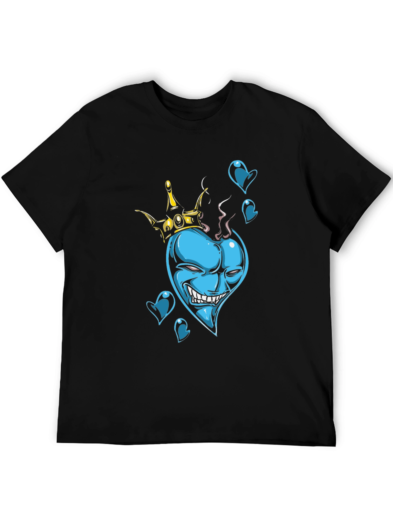 King of Hearts Graphic Black T-Shirt