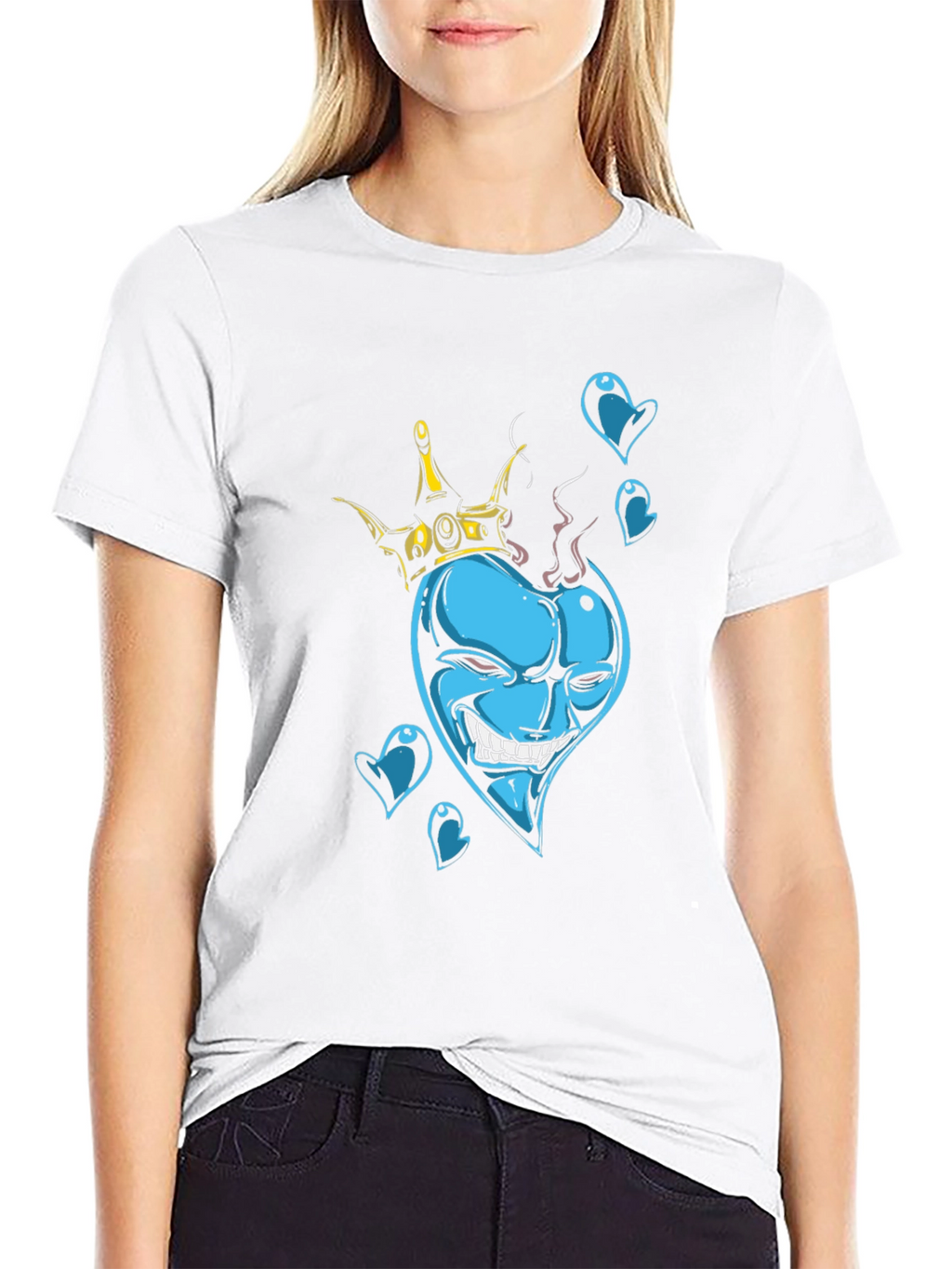 King of Hearts Graphic Black T-Shirt