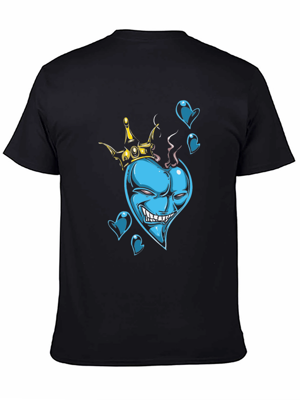 King of Hearts Graphic Black T-Shirt