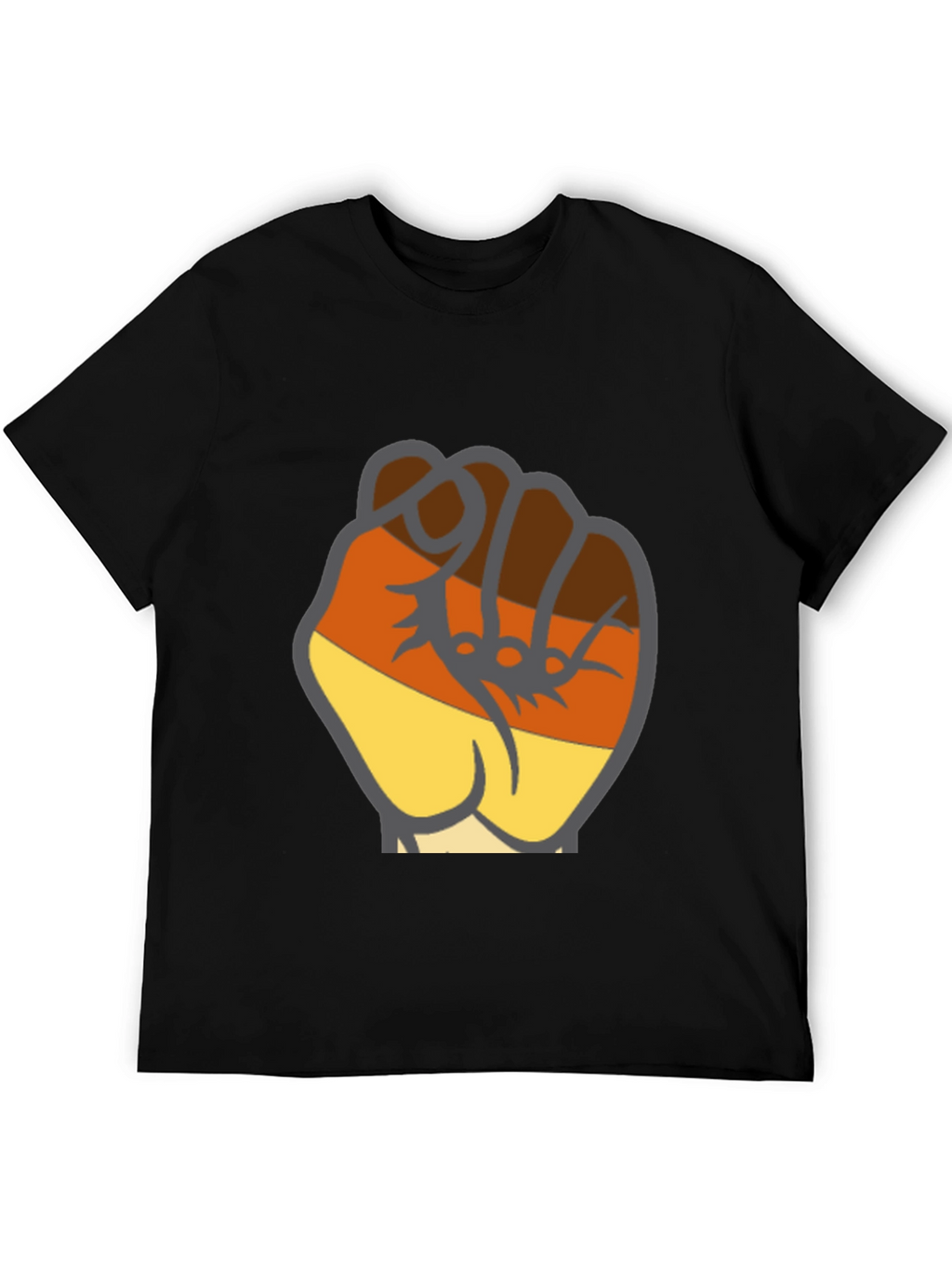 Black T-Shirt with Fist Graphic