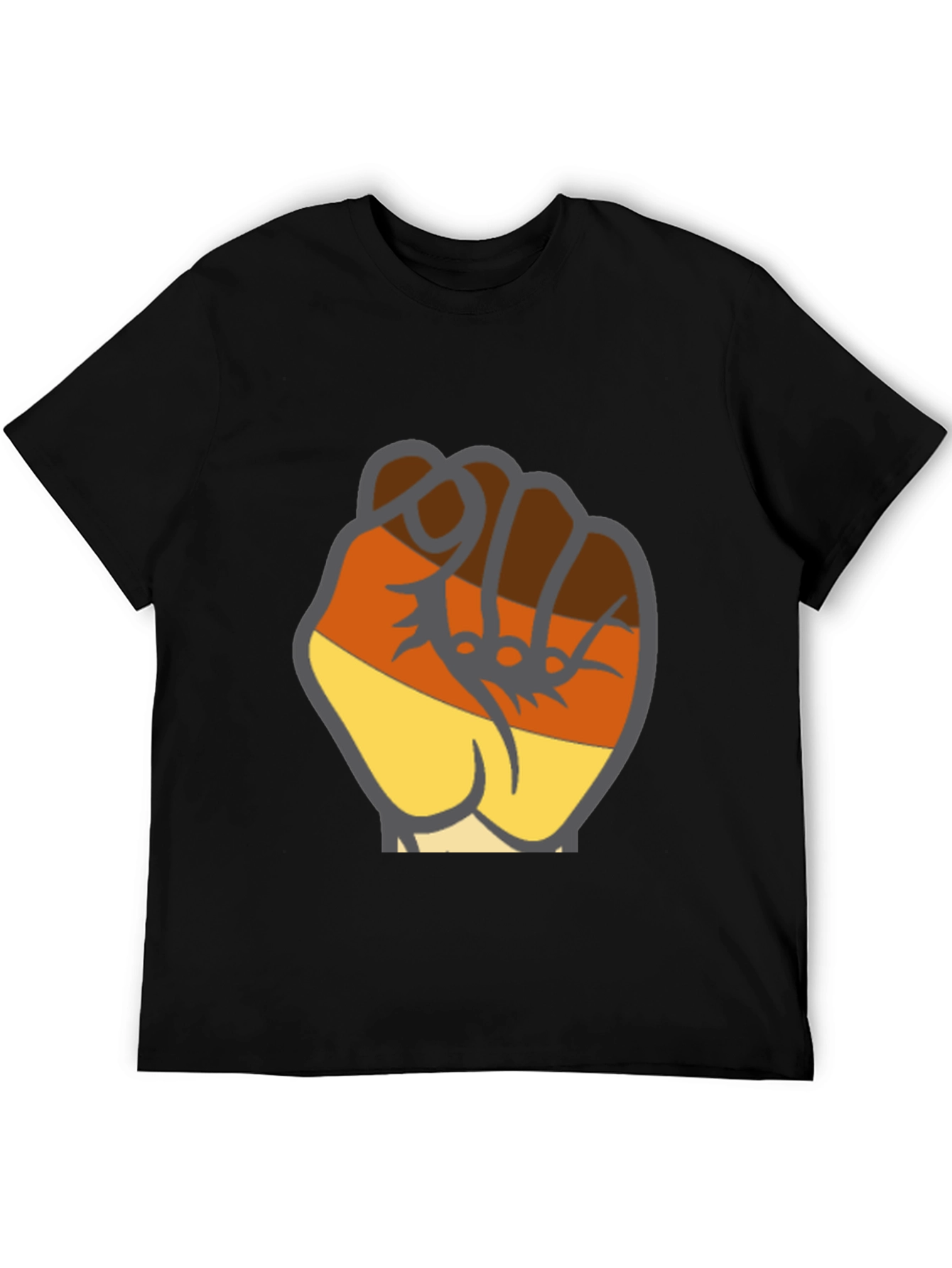 Black T-Shirt with Fist Graphic