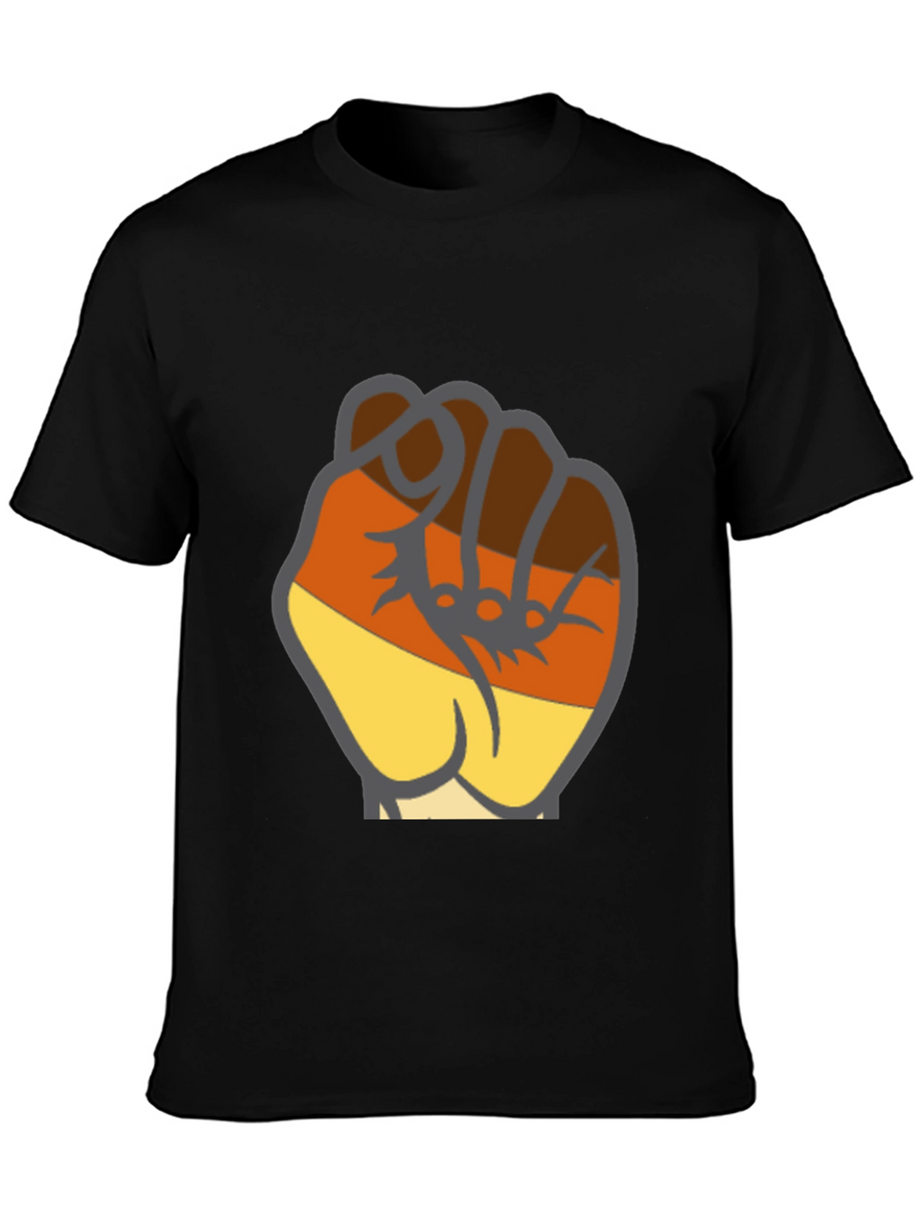 Black T-Shirt with Fist Graphic