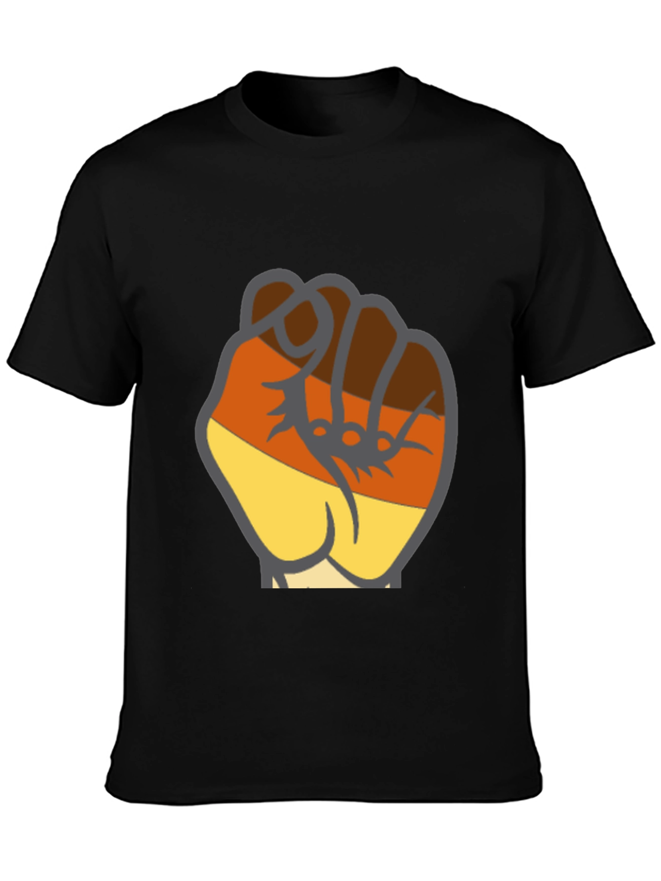 Black T-Shirt with Fist Graphic