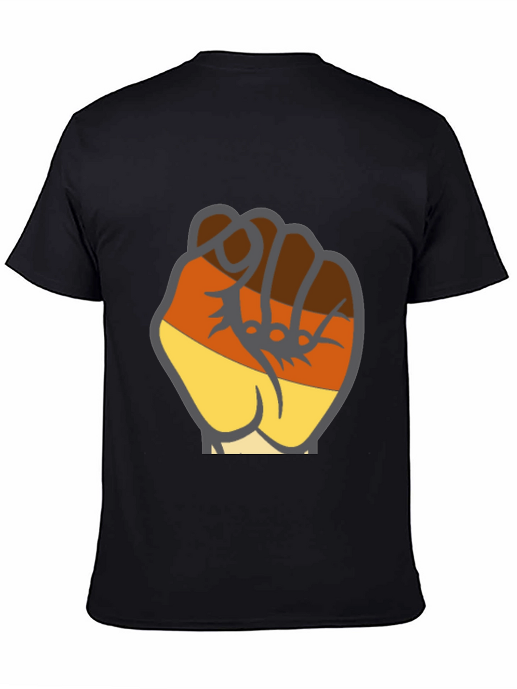 Black T-Shirt with Fist Graphic