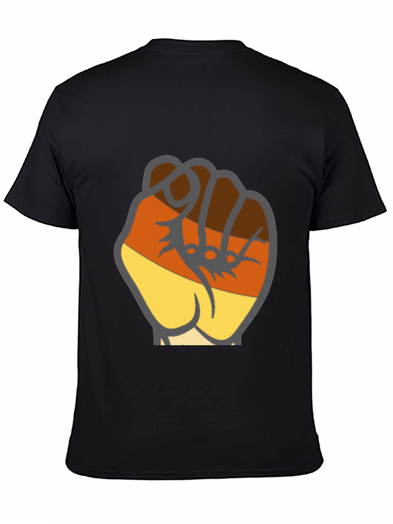 Black T-Shirt with Fist Graphic