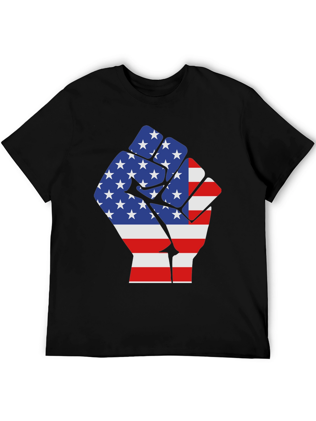 USA Flag Fist Graphic Tee - Patriotic Pride