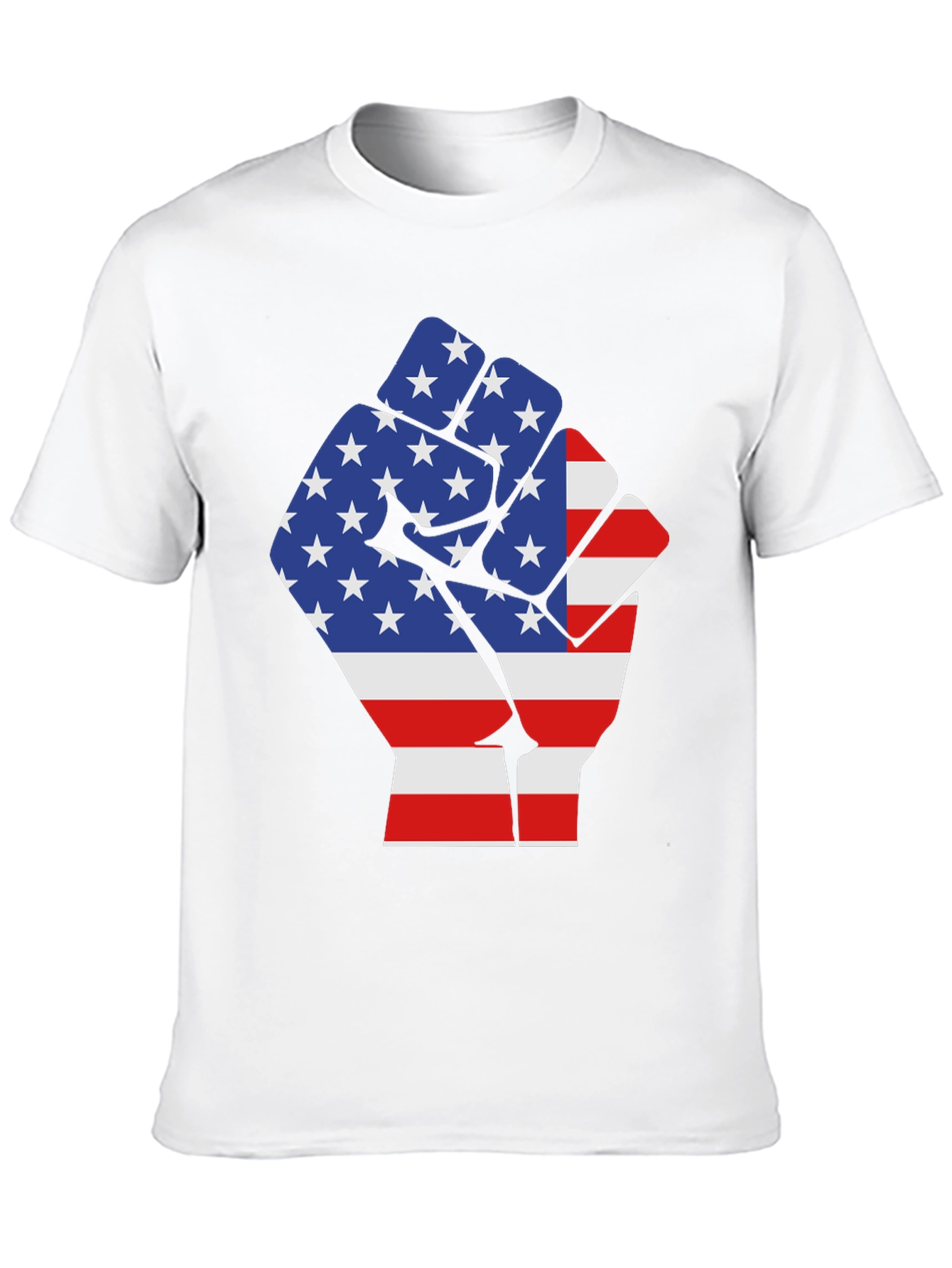 USA Flag Fist Graphic Tee - Patriotic Pride