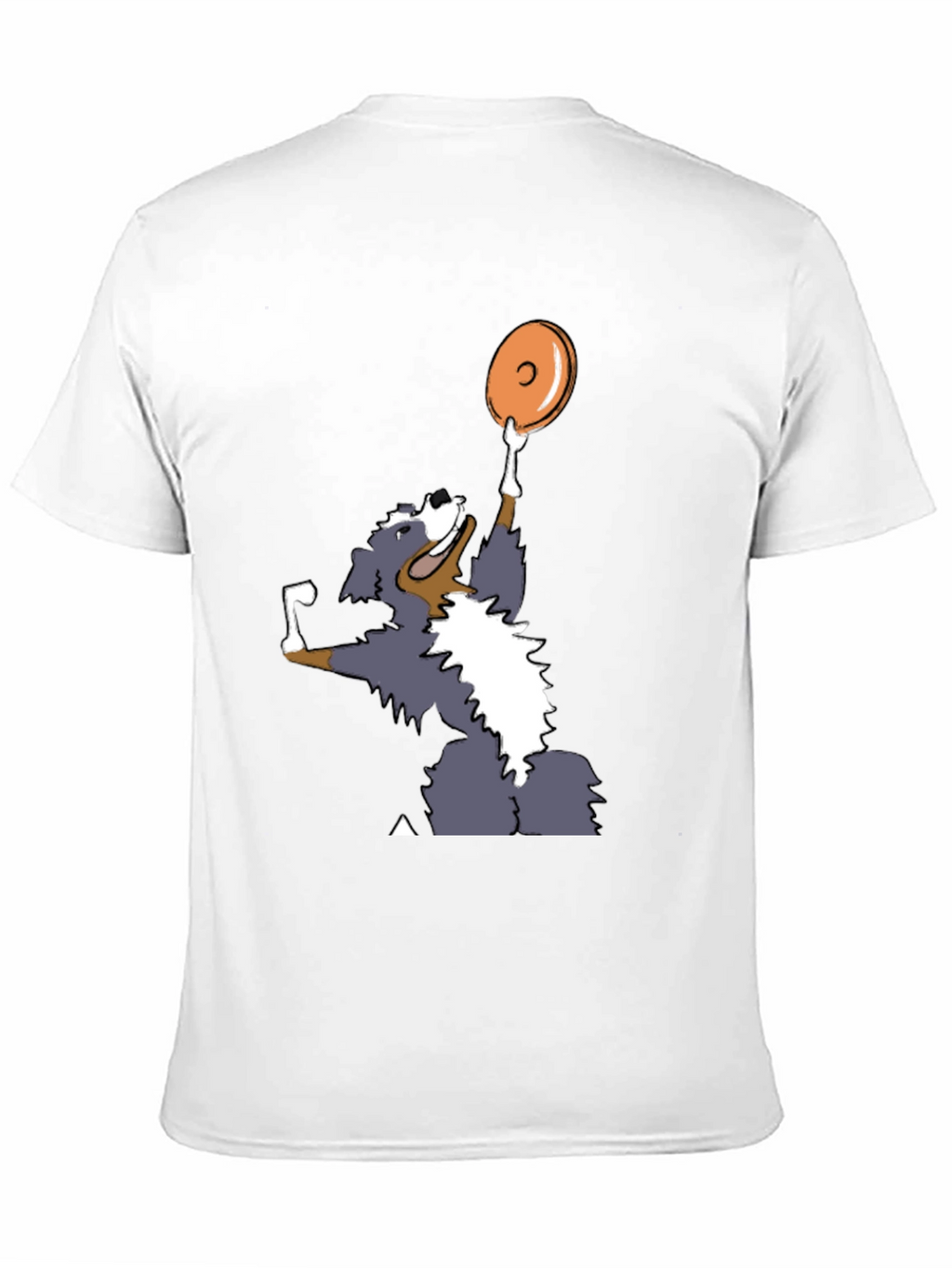Dog Catching Disc Graphic Tee - Casual Style