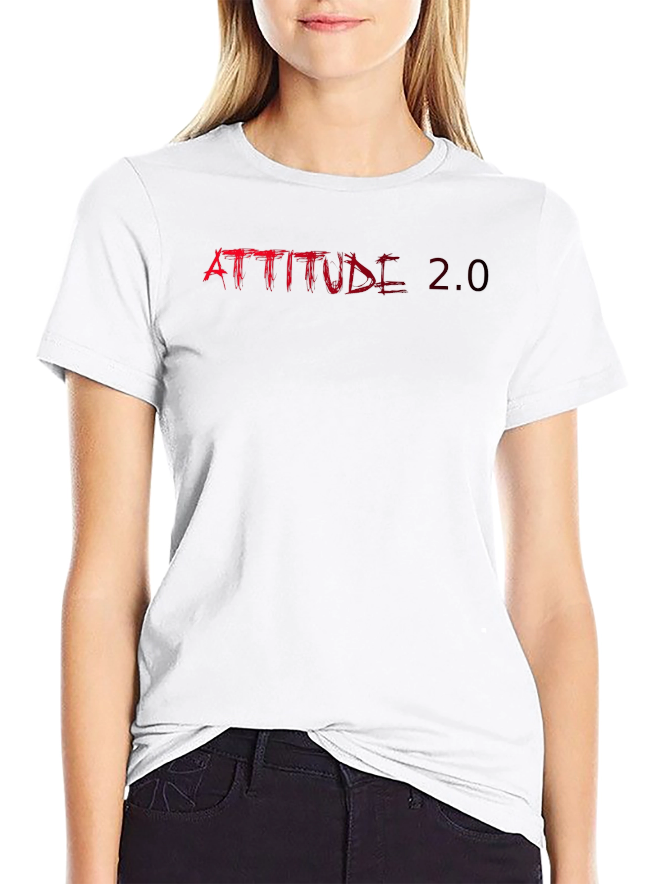 Attitude 2.0 Black Graphic Tee - Edgy Streetwear