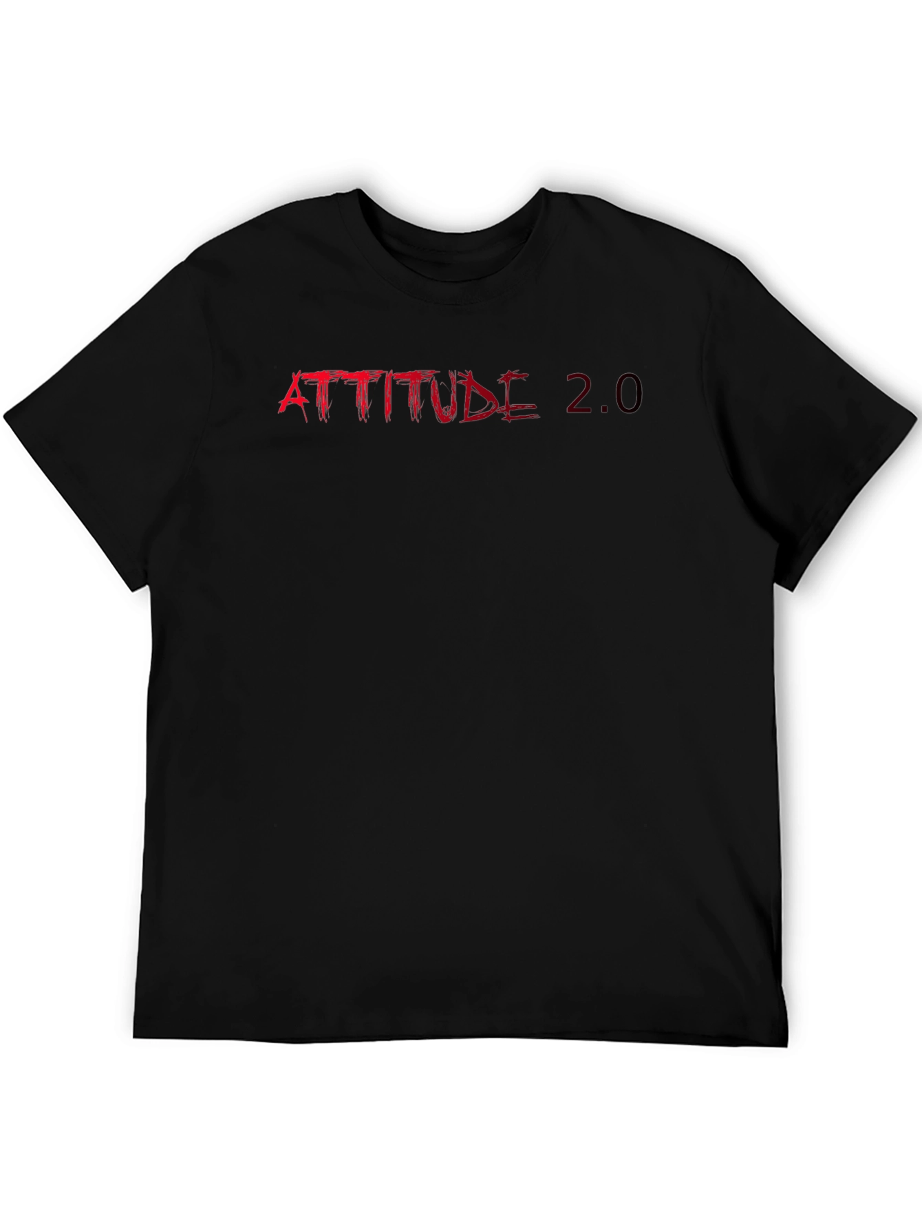 Attitude 2.0 Black Graphic Tee - Edgy Streetwear