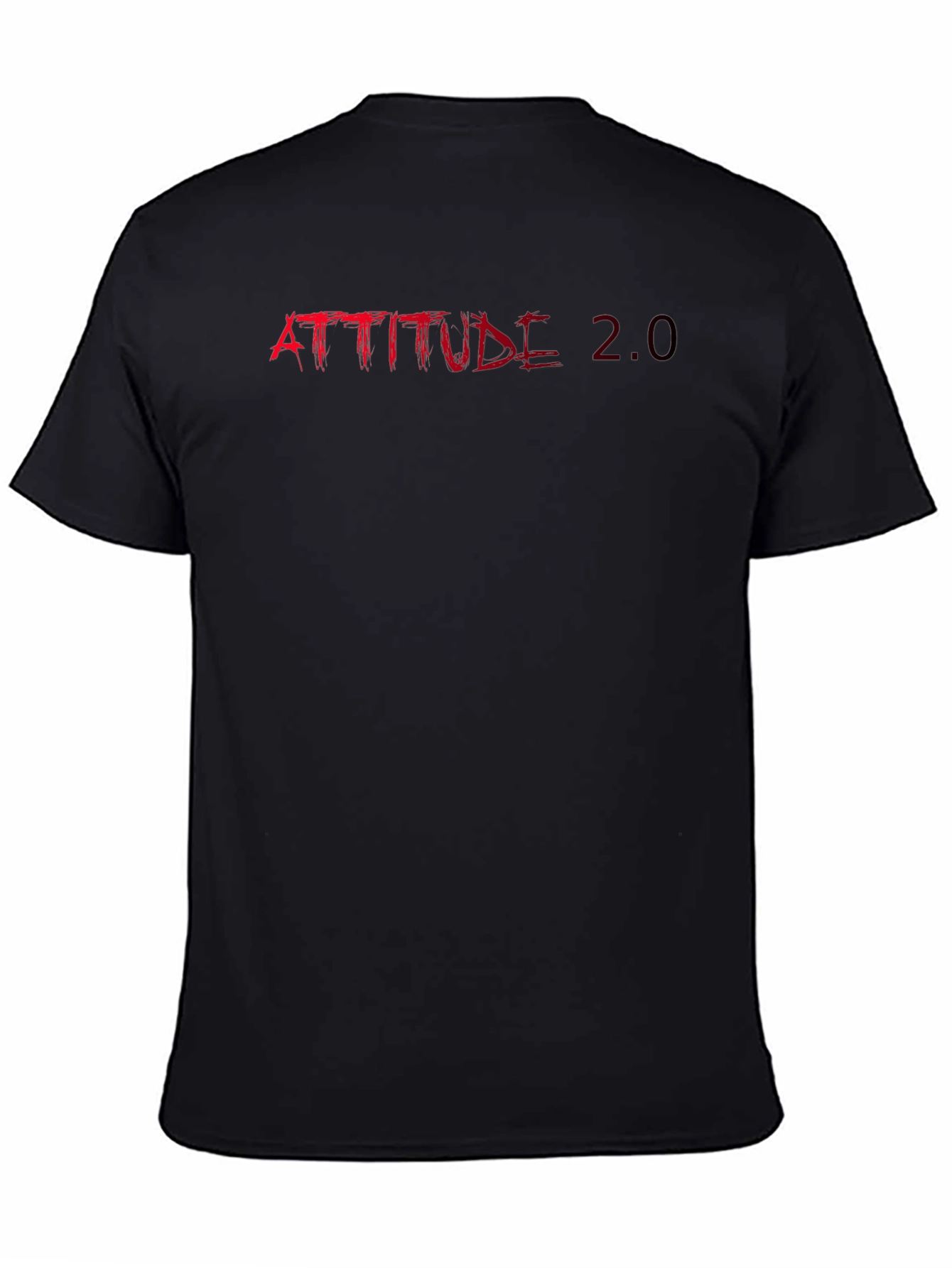 Attitude 2.0 Black Graphic Tee - Edgy Streetwear