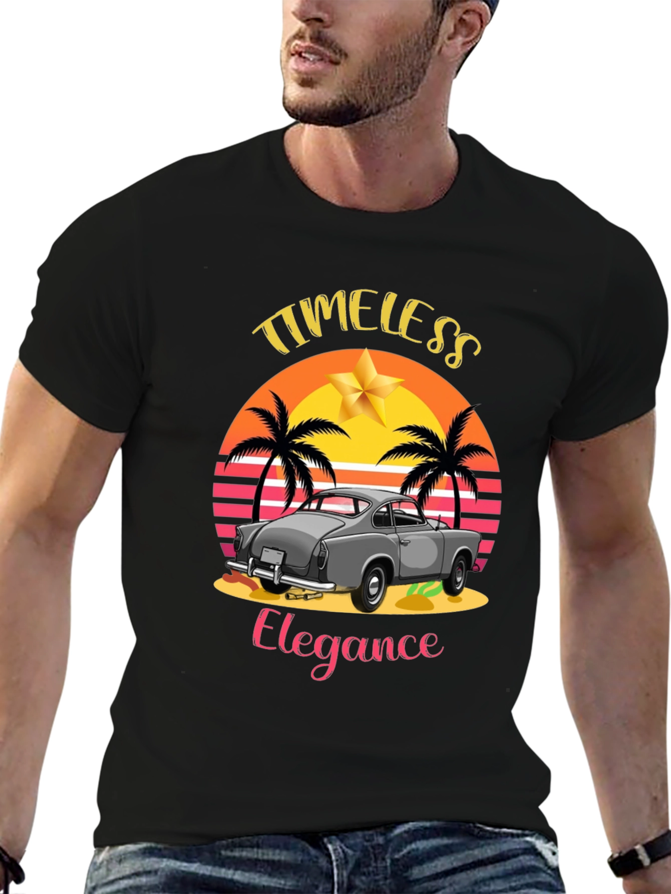 Timeless Elegance Car Graphic T-Shirt