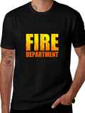 Fire Department Black Graphic T-Shirt