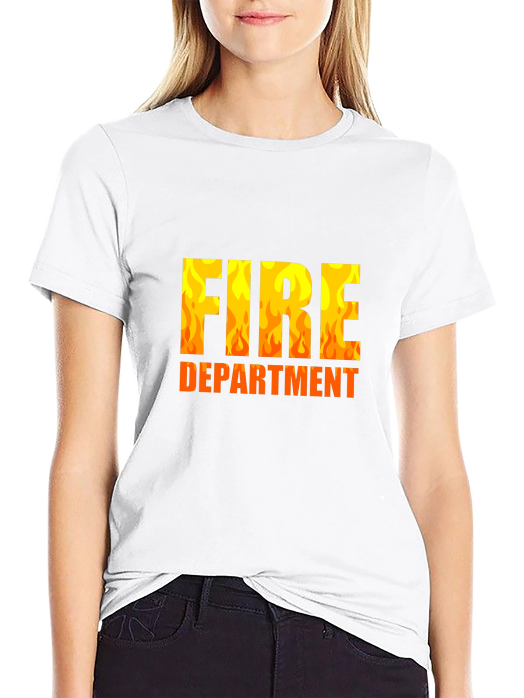 Fire Department Black Graphic T-Shirt