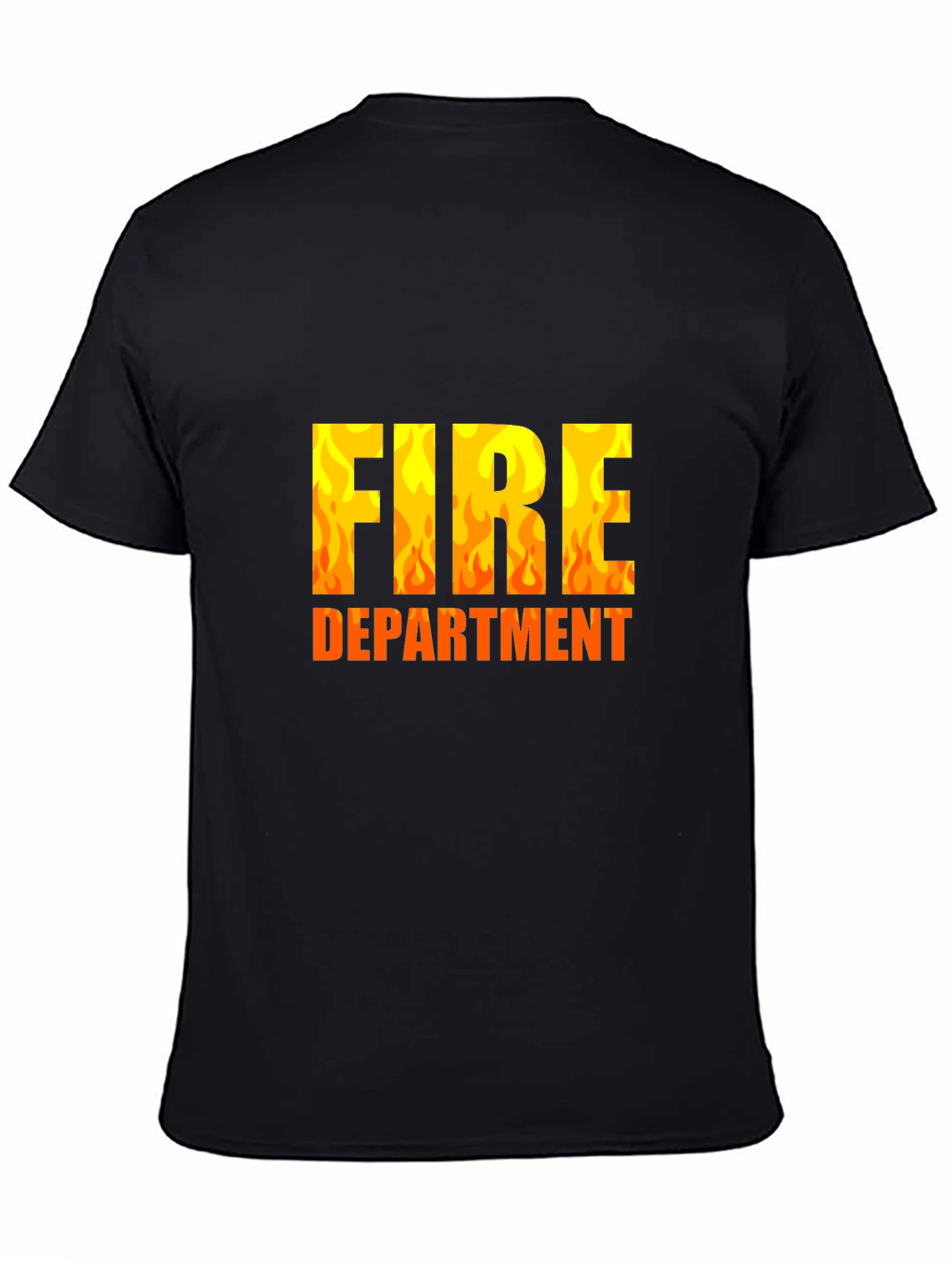 Fire Department Black Graphic T-Shirt