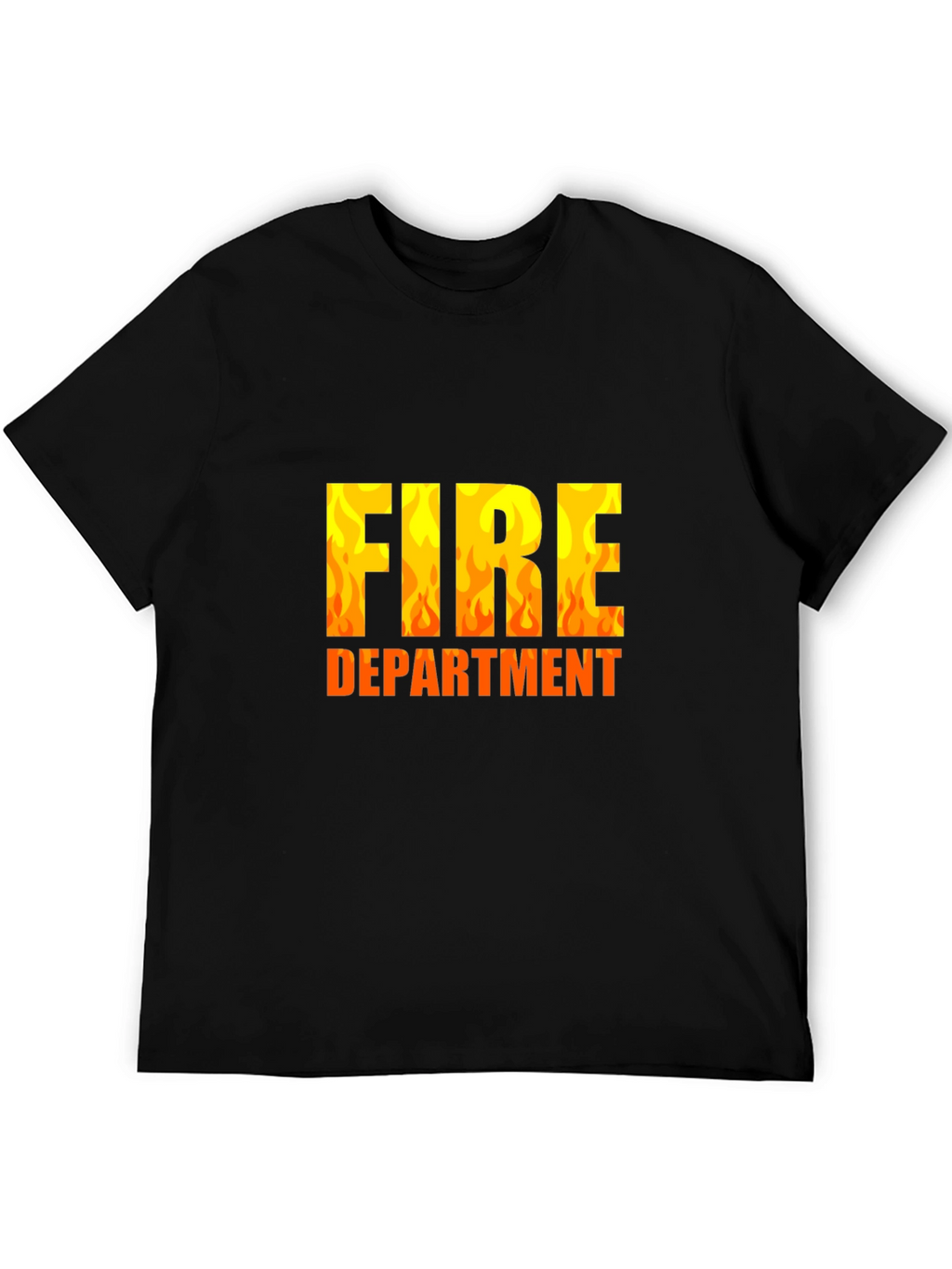 Fire Department Black Graphic T-Shirt