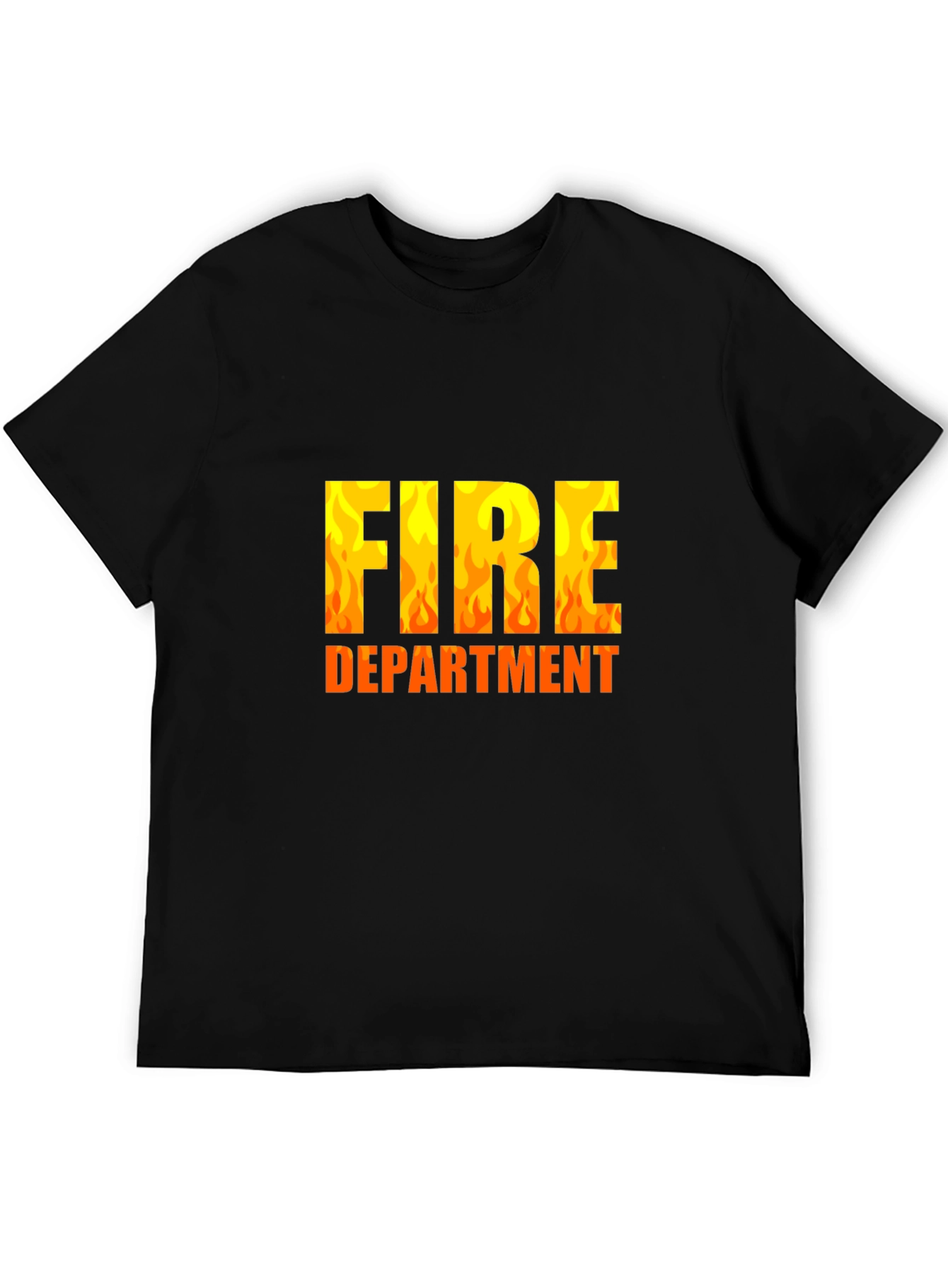 Fire Department Black Graphic T-Shirt
