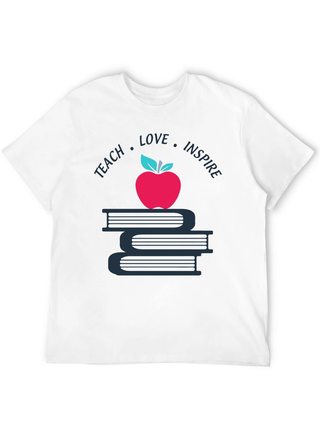 Teach Love Inspire T-Shirt Apple Book Graphic