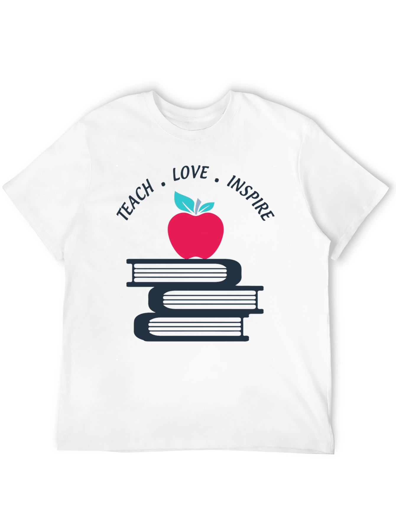 Teach Love Inspire T-Shirt Apple Book Graphic