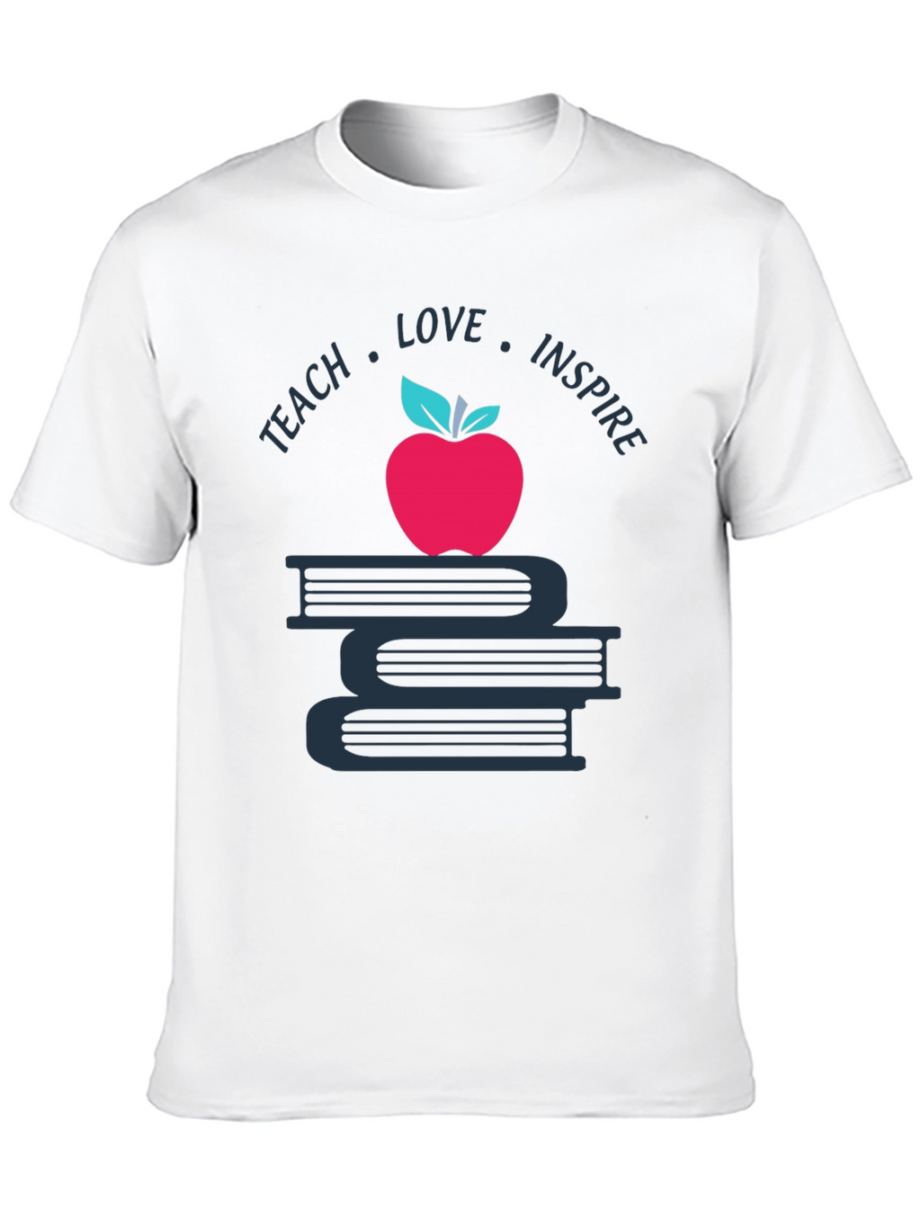 Teach Love Inspire T-Shirt Apple Book Graphic