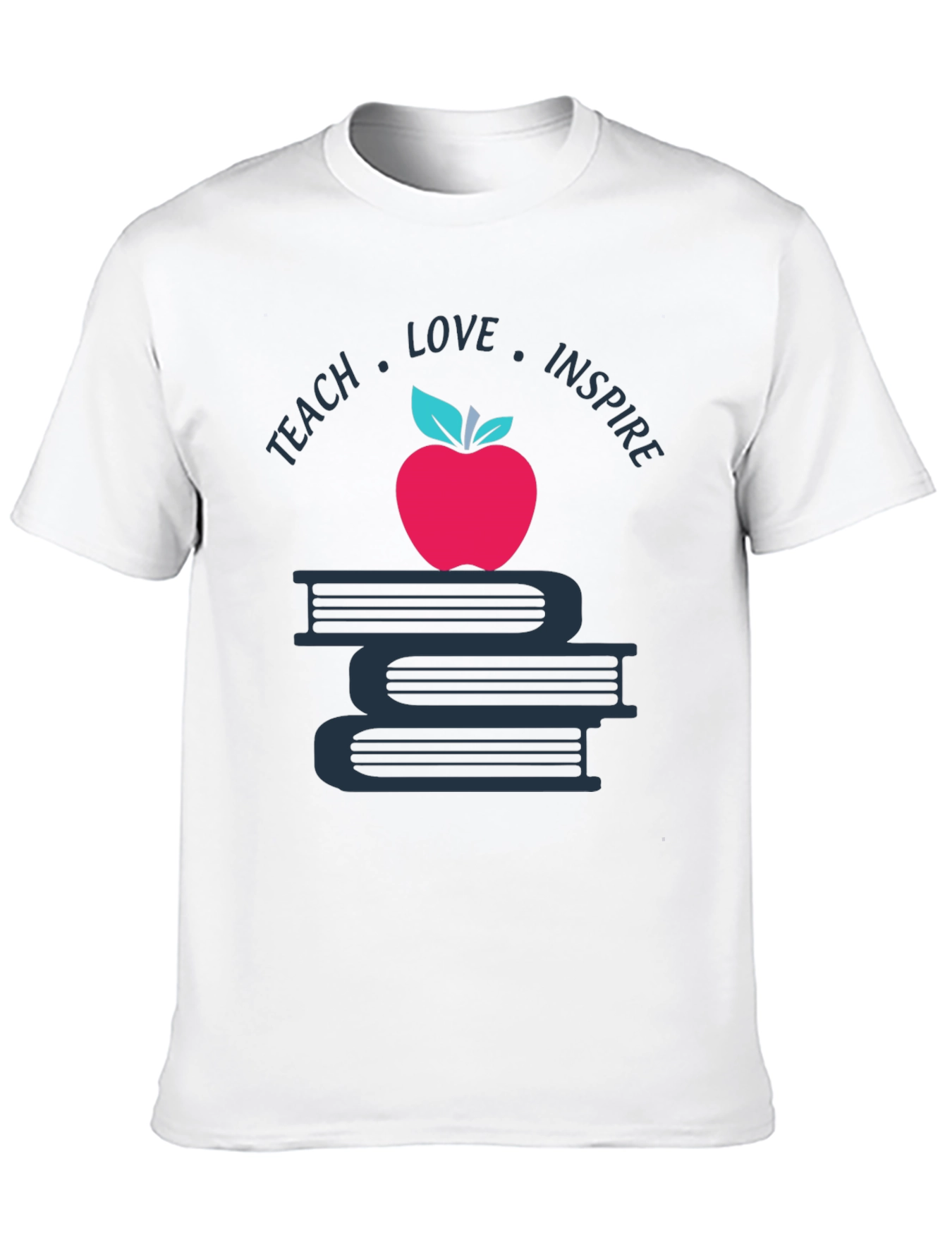Teach Love Inspire T-Shirt Apple Book Graphic
