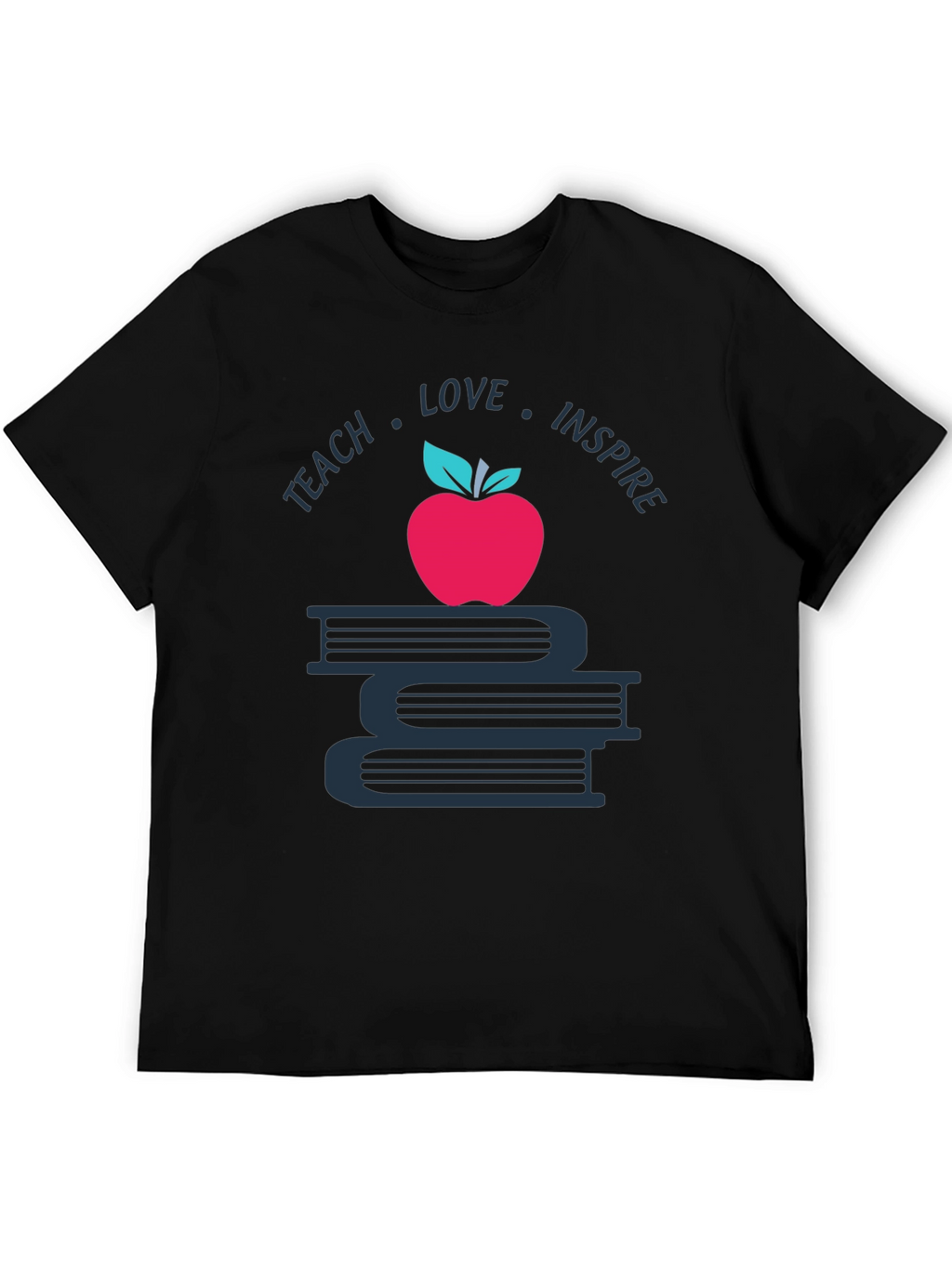 Teach Love Inspire T-Shirt Apple Book Graphic
