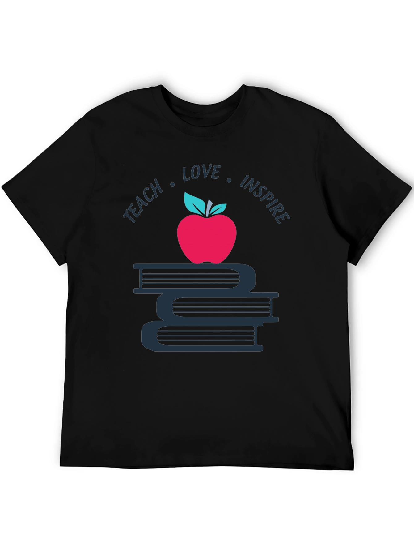 Teach Love Inspire T-Shirt Apple Book Graphic