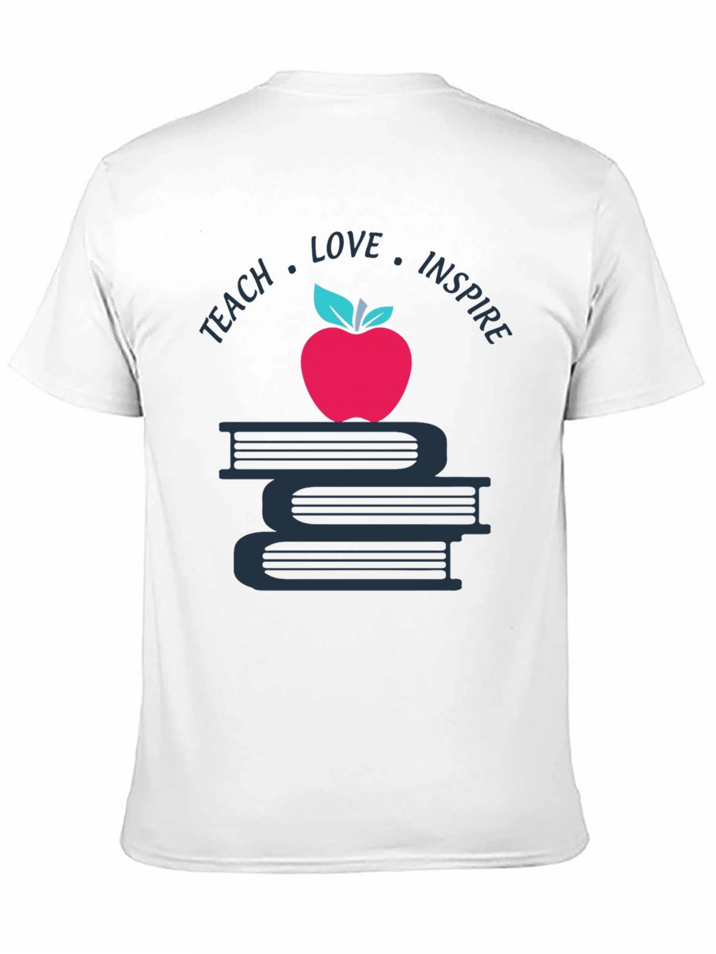 Teach Love Inspire T-Shirt Apple Book Graphic