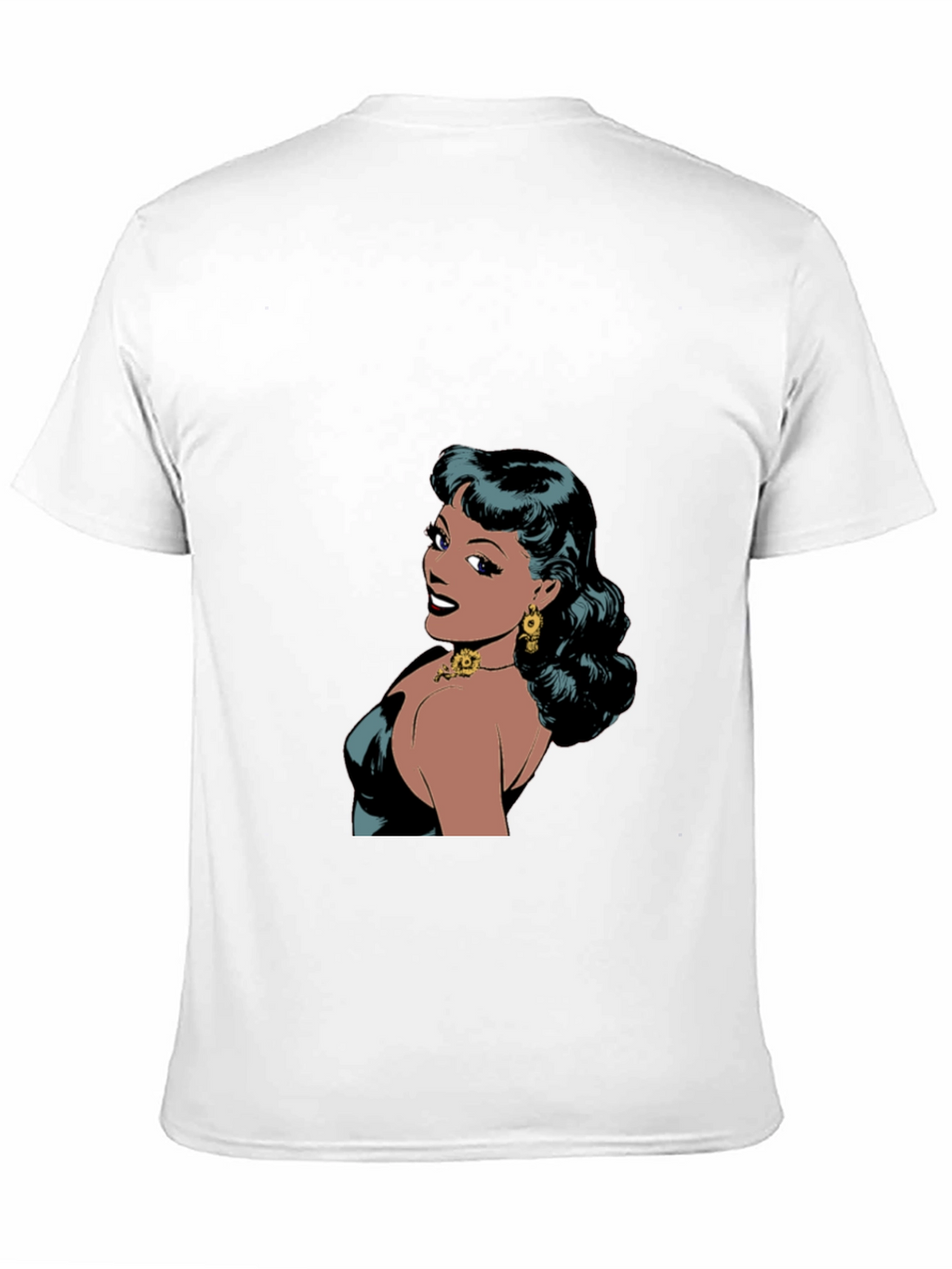 Retro Comic Woman Graphic T-Shirt - Black