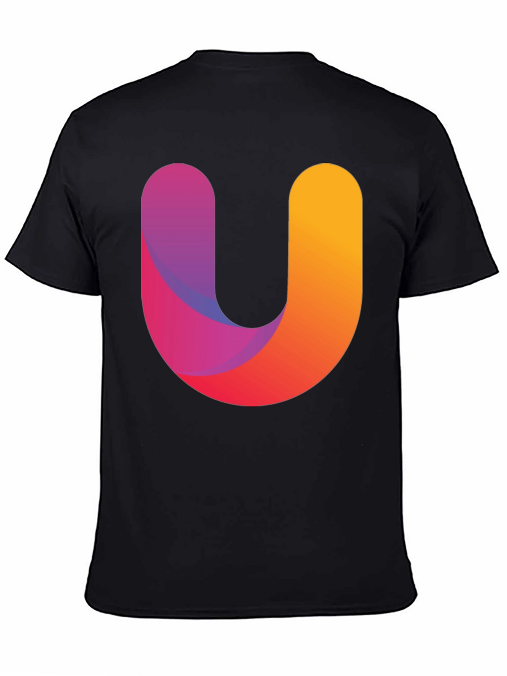 Gradient U Graphic Black T-Shirt