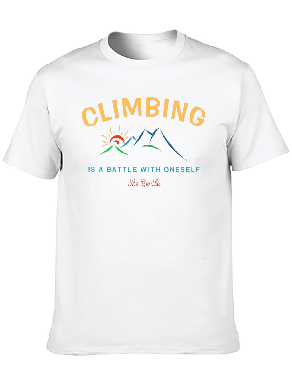 Climbing Motivational Graphic Tee - Black