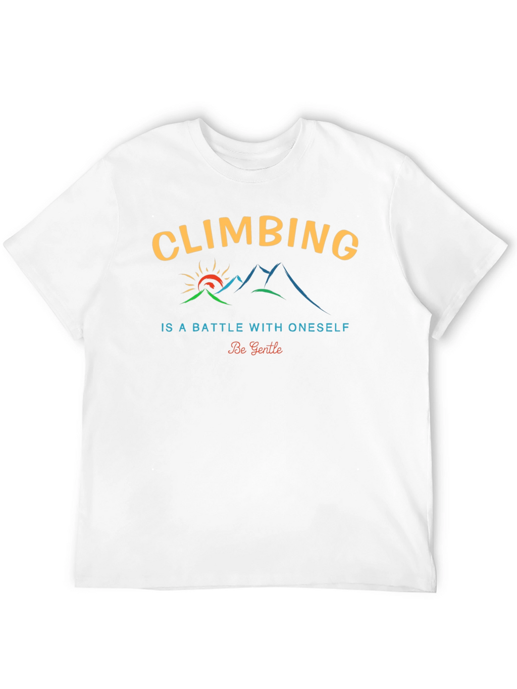 Climbing Motivational Graphic Tee - Black