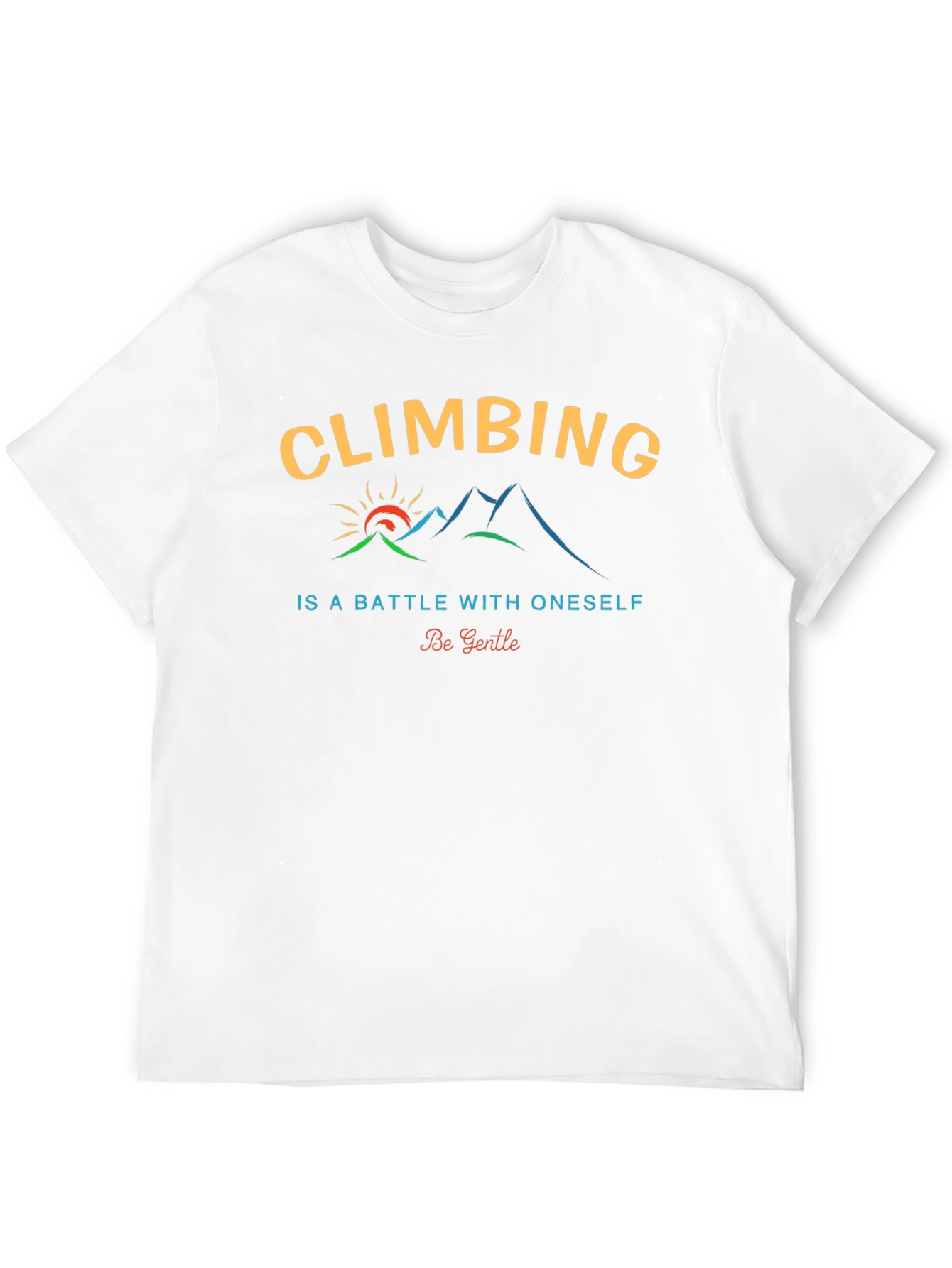 Climbing Motivational Graphic Tee - Black